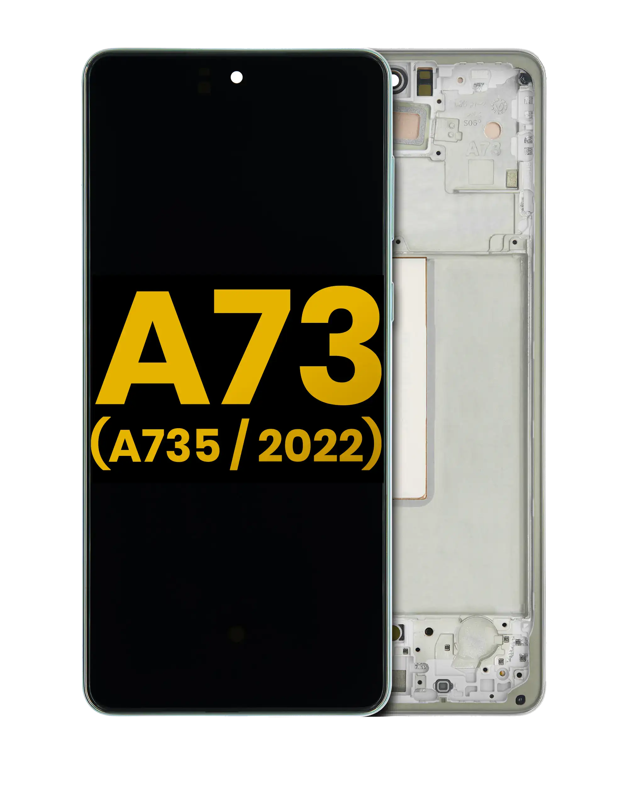 Oled Assembly With Frame Compatible For Samsung Galaxy A73 (A735 / 2022) (Refurbished) (Mint)