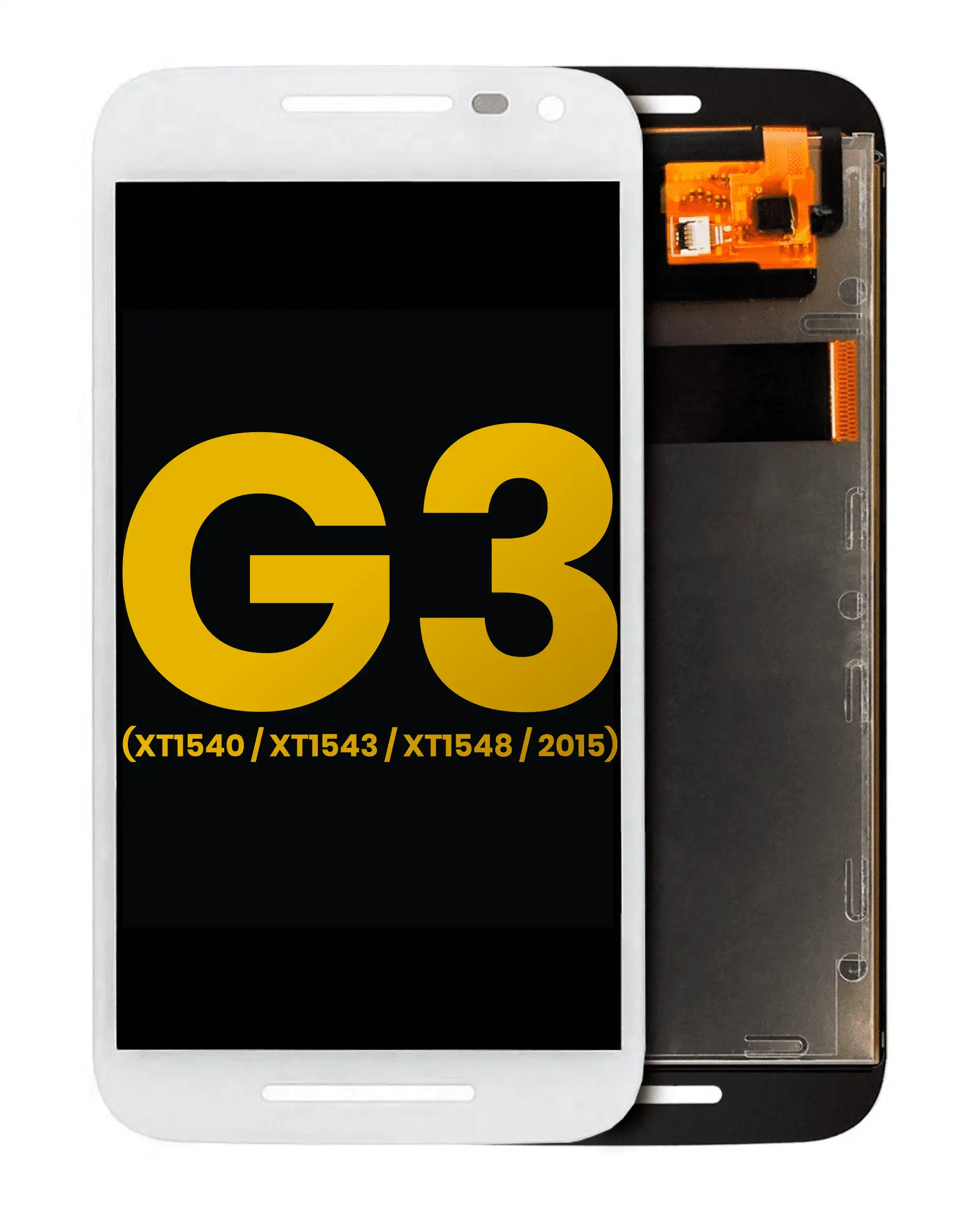 Lcd Assembly Without Frame Compatible For Motorola Moto G3 (Xt1540 / Xt1543 / Xt1548 / 2015) (Refurbished) (White)