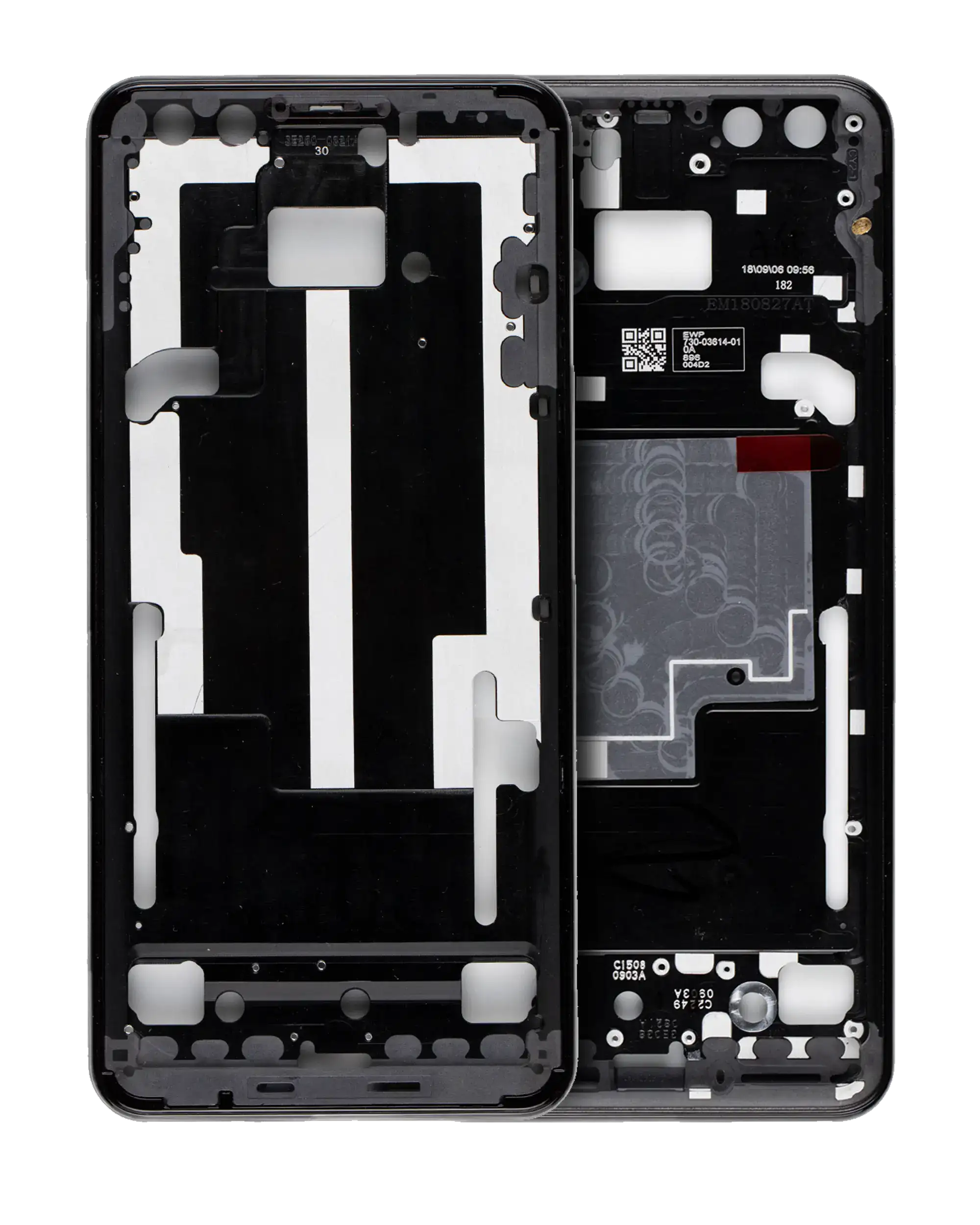 Mid-Frame Housing Compatible For Google Pixel 3 (Black)
