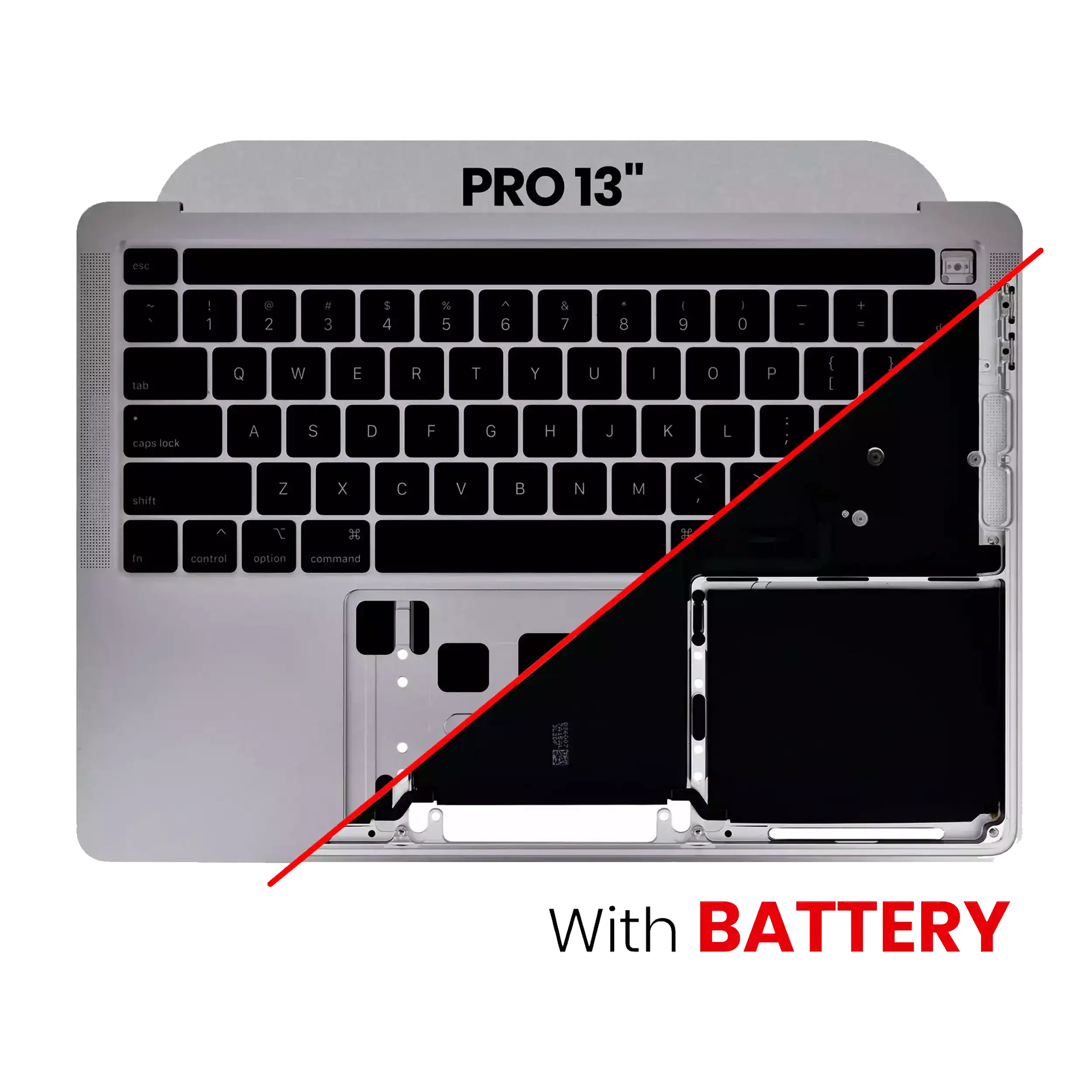 Top Case Assembly With Battery And Keyboard Compatible Macbook Pro 13" (A2289 / Early 2020) (Us Keyboard) (Space Gray)