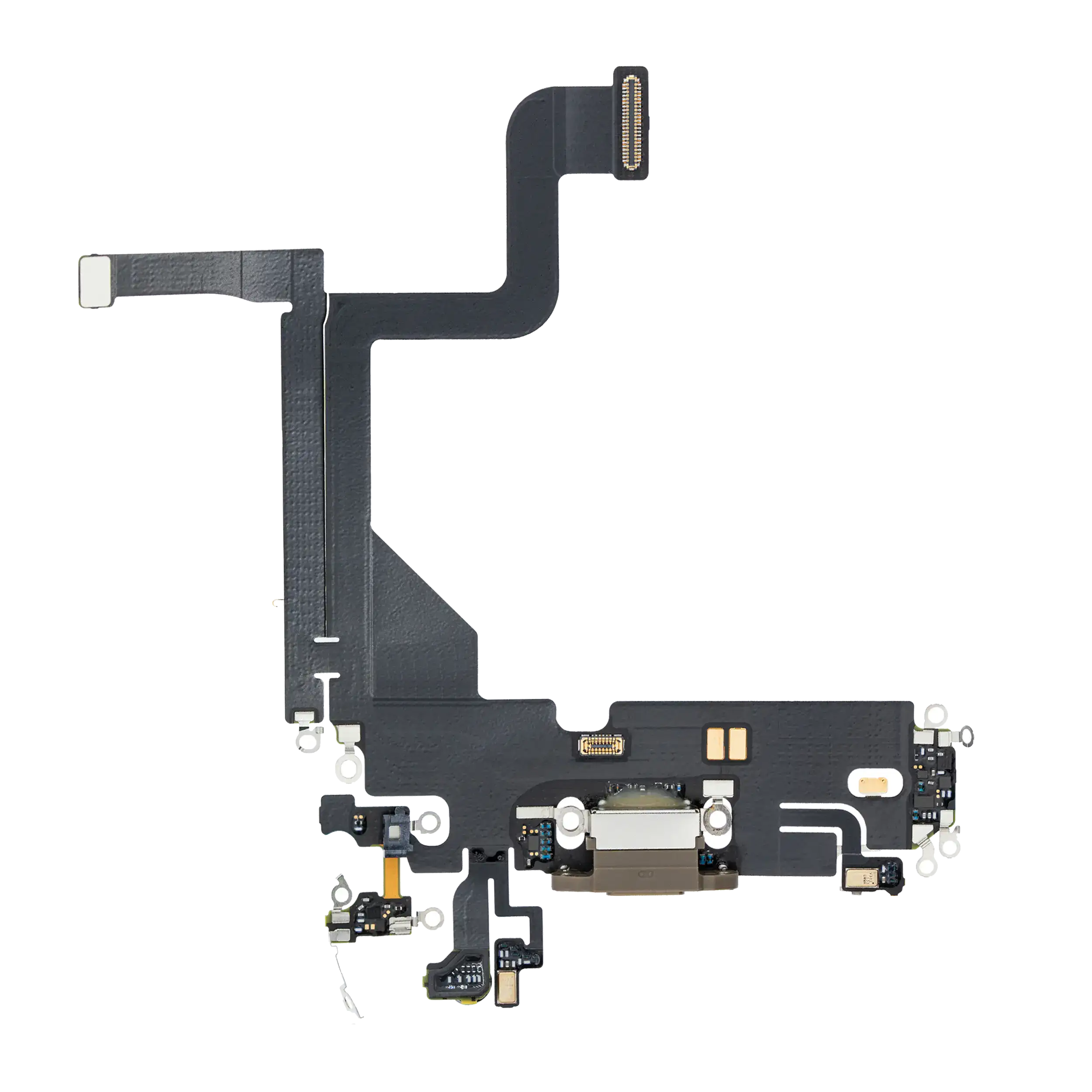 Charging Port Flex Cable Compatible For Iphone 13 Pro (Premium) (Gold)