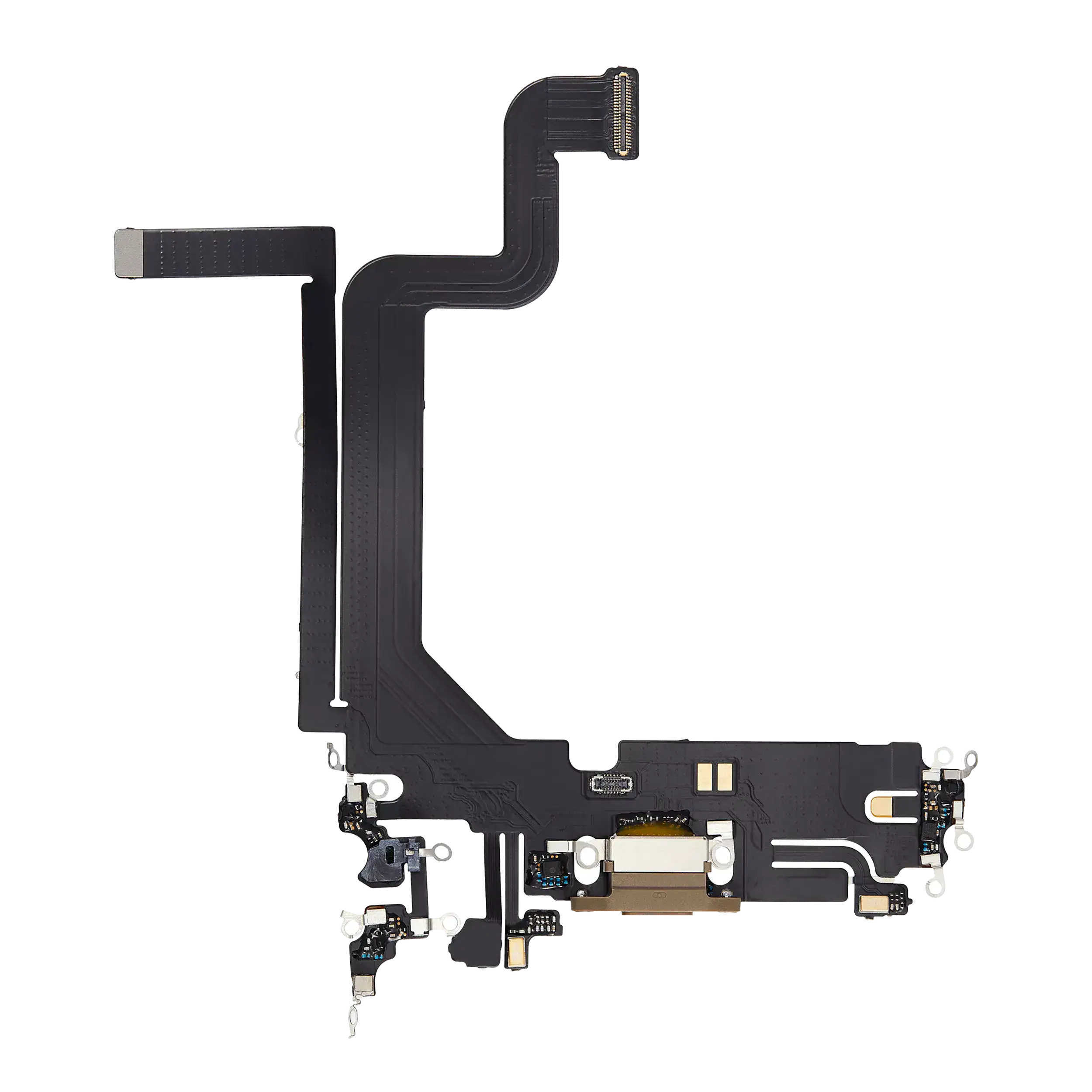 Charging Port Flex Cable Compatible For Iphone 14 Pro Max (Aftermarket Plus) (Gold)