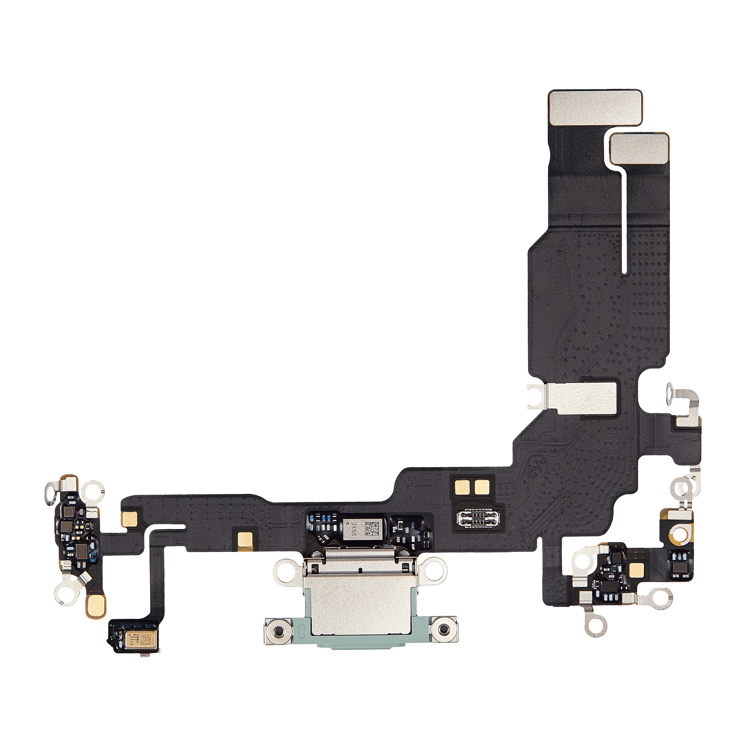 Charging Port Flex Cable Compatible For Iphone 15 (Premium) (Green)