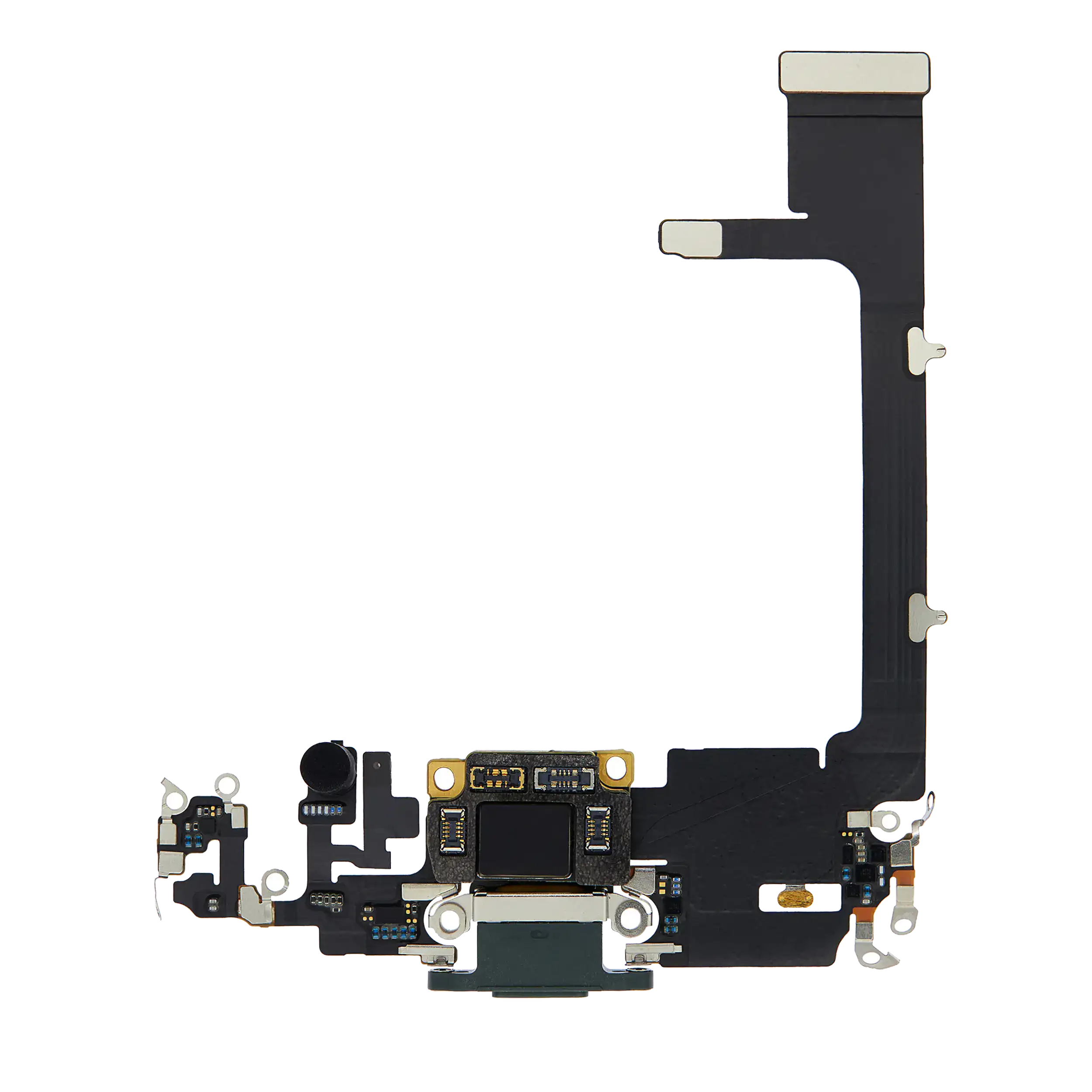 Charging Port Flex Cable With Board Compatible For Iphone 11 Pro (Used  Pull) (Midnight Green)