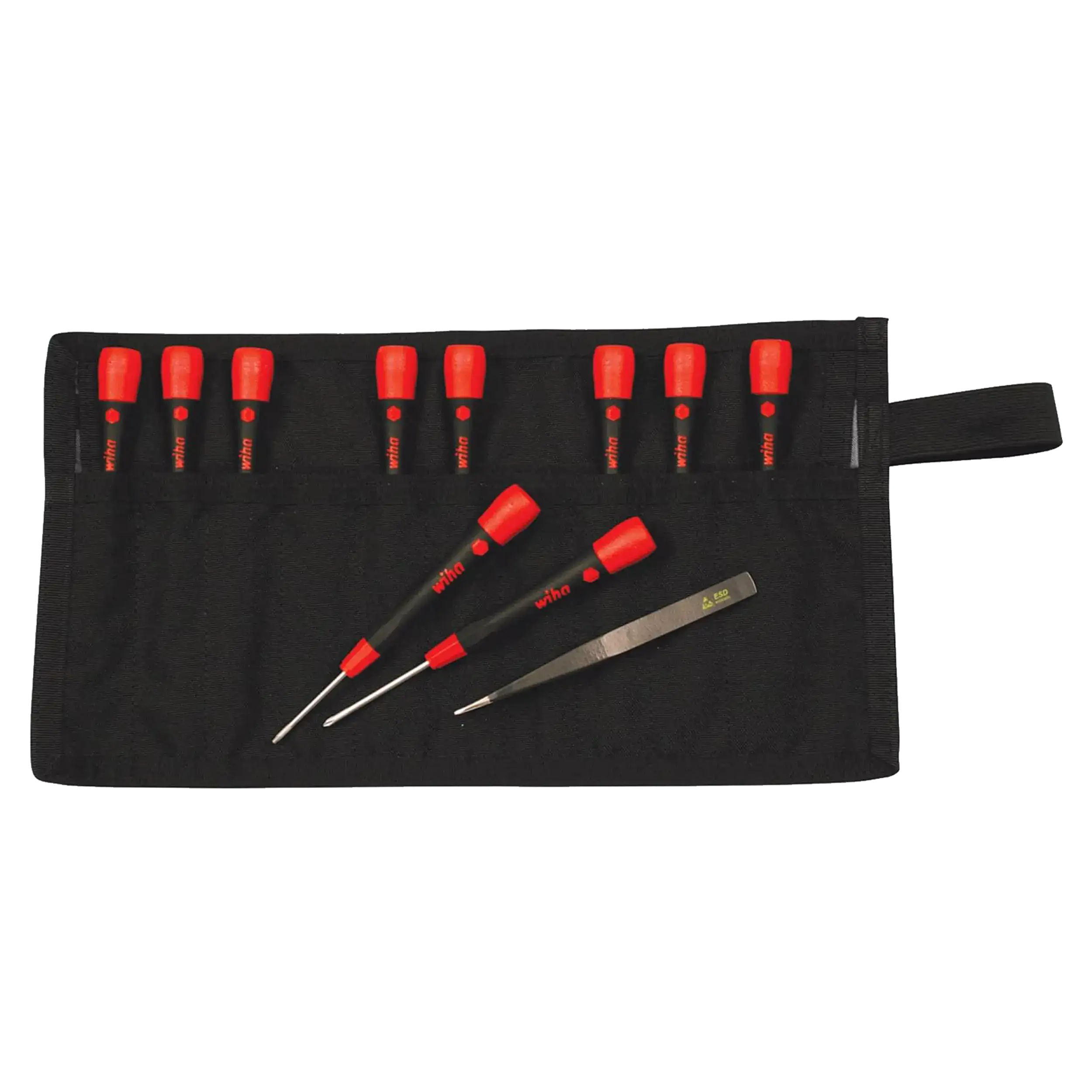 11 Piece Picofinish Precision Screwdriver And Tweezers Smartphone Technician Set (26198) (Wiha)