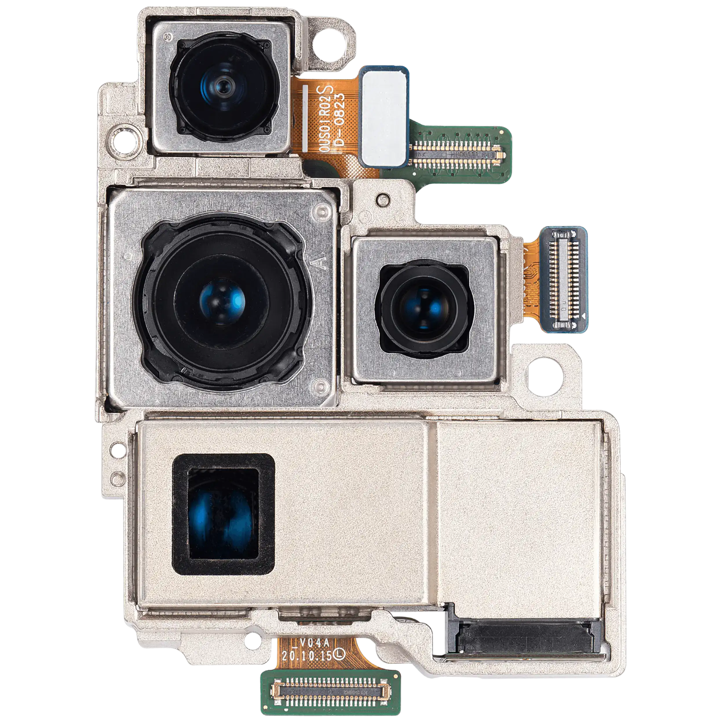 Back Camera Assembly (Wide & Telephoto & Ultrawide & Periscope & Telephoto) Compatible For Samsung Galaxy S21 Ultra 5G (Used  Pull: Grade B)