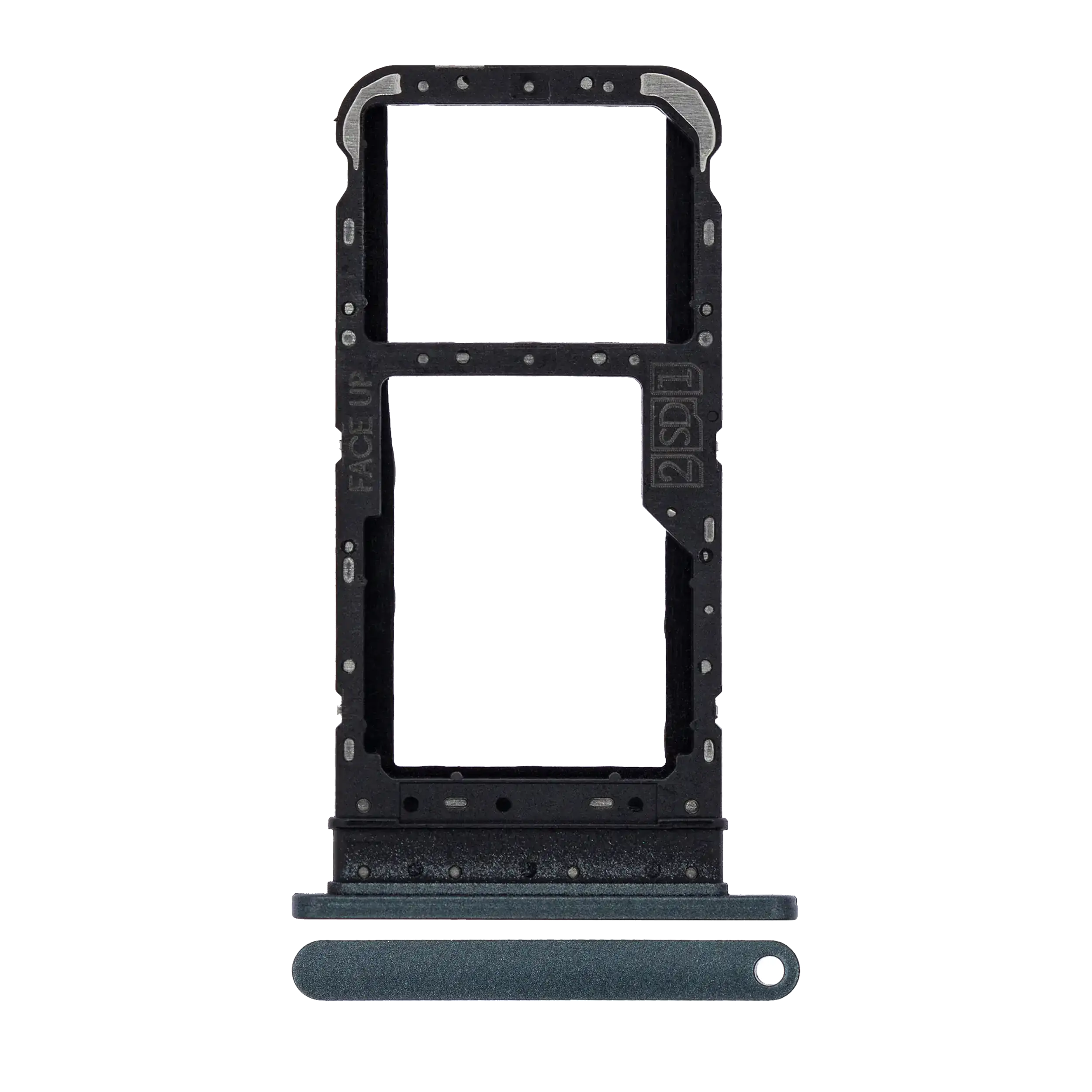 Dual Sim Card Tray Compatible For Motorola Moto E7 (Xt2095 / 2020) (Mineral Gray)
