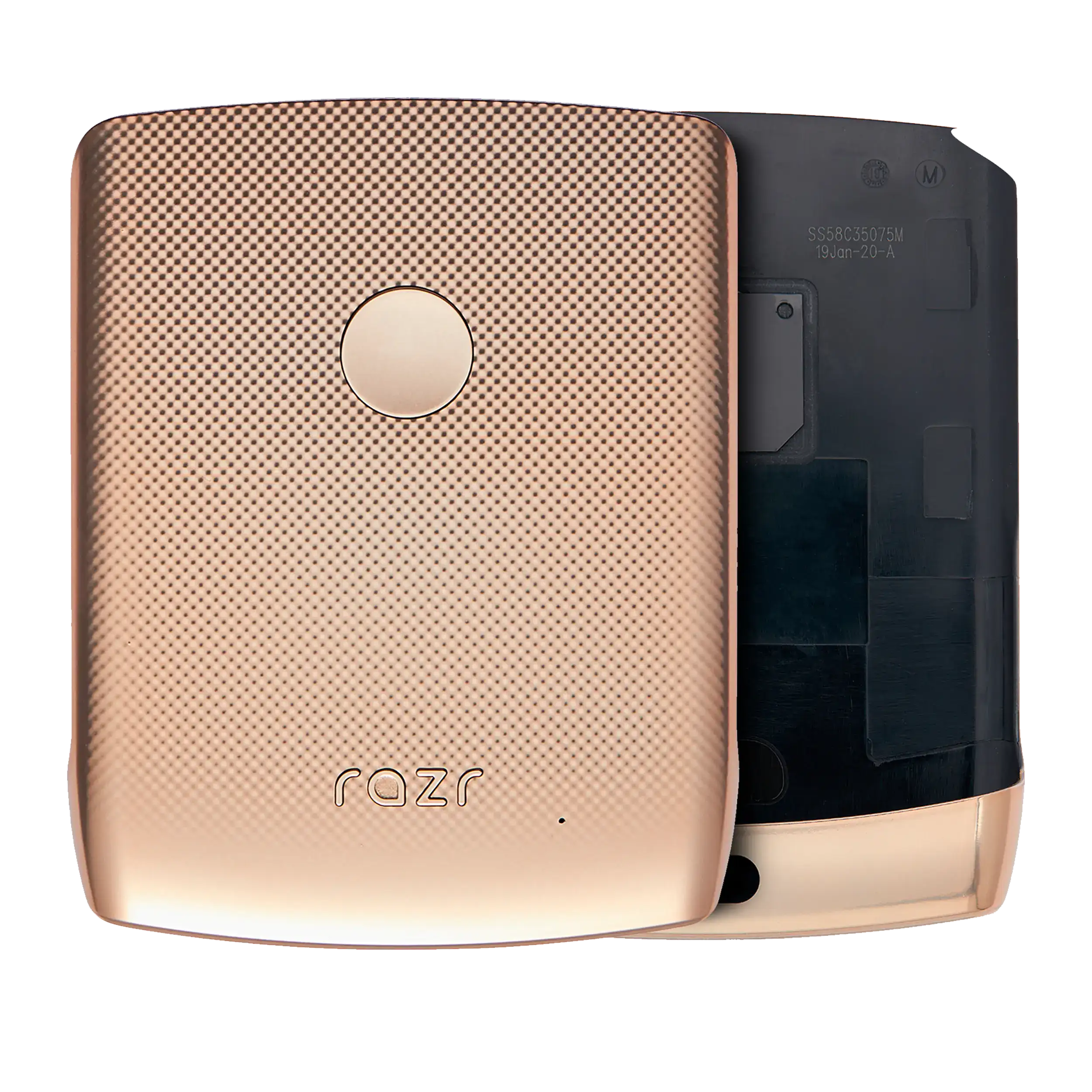 Back Cover Glass Compatible For Motorola Razr (Xt2000-1 / 2019) (Blush Gold)
