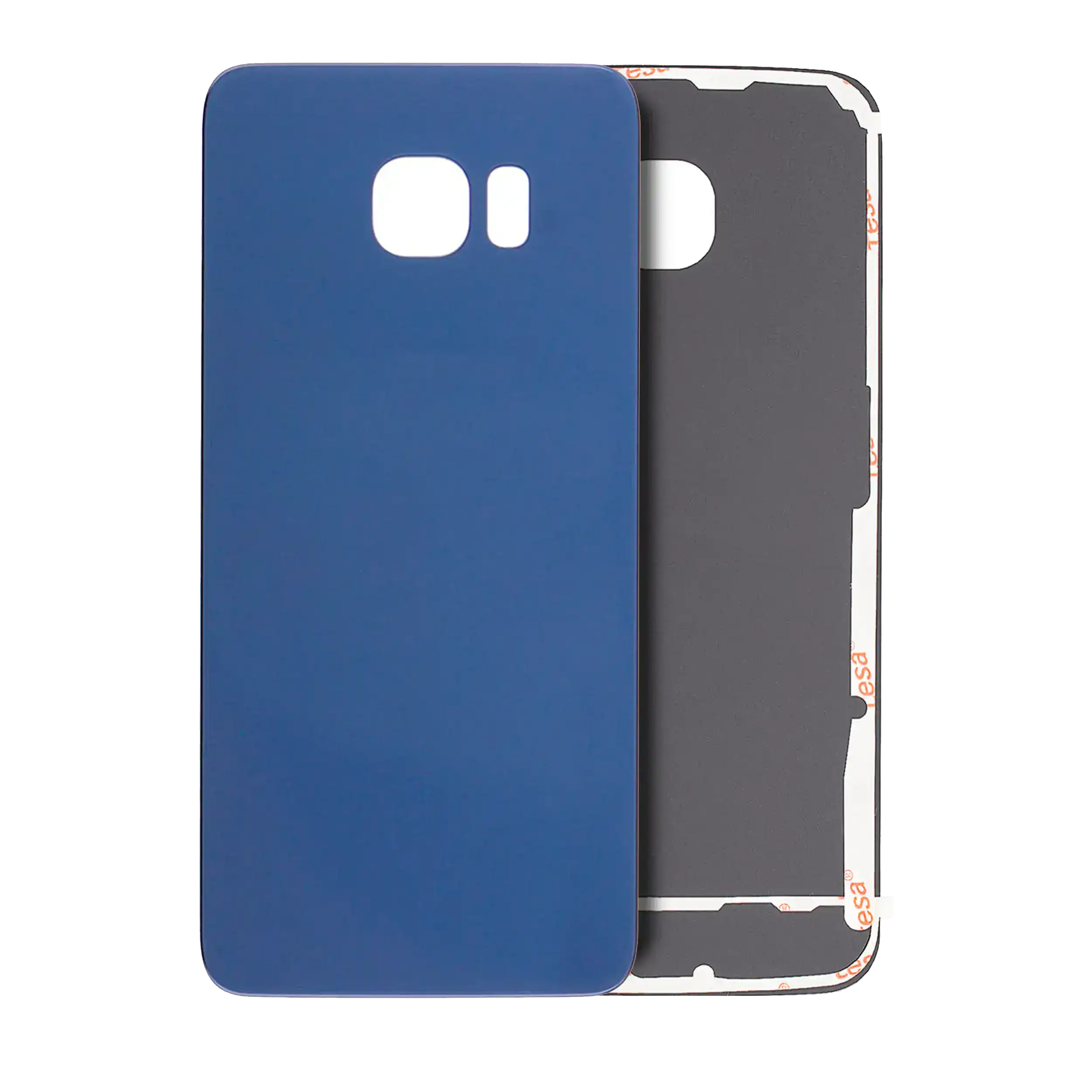 Back Cover Glass Compatible For Samsung Galaxy S6 Edge (No Logo) (Aftermarket Plus) (Black Sapphire)