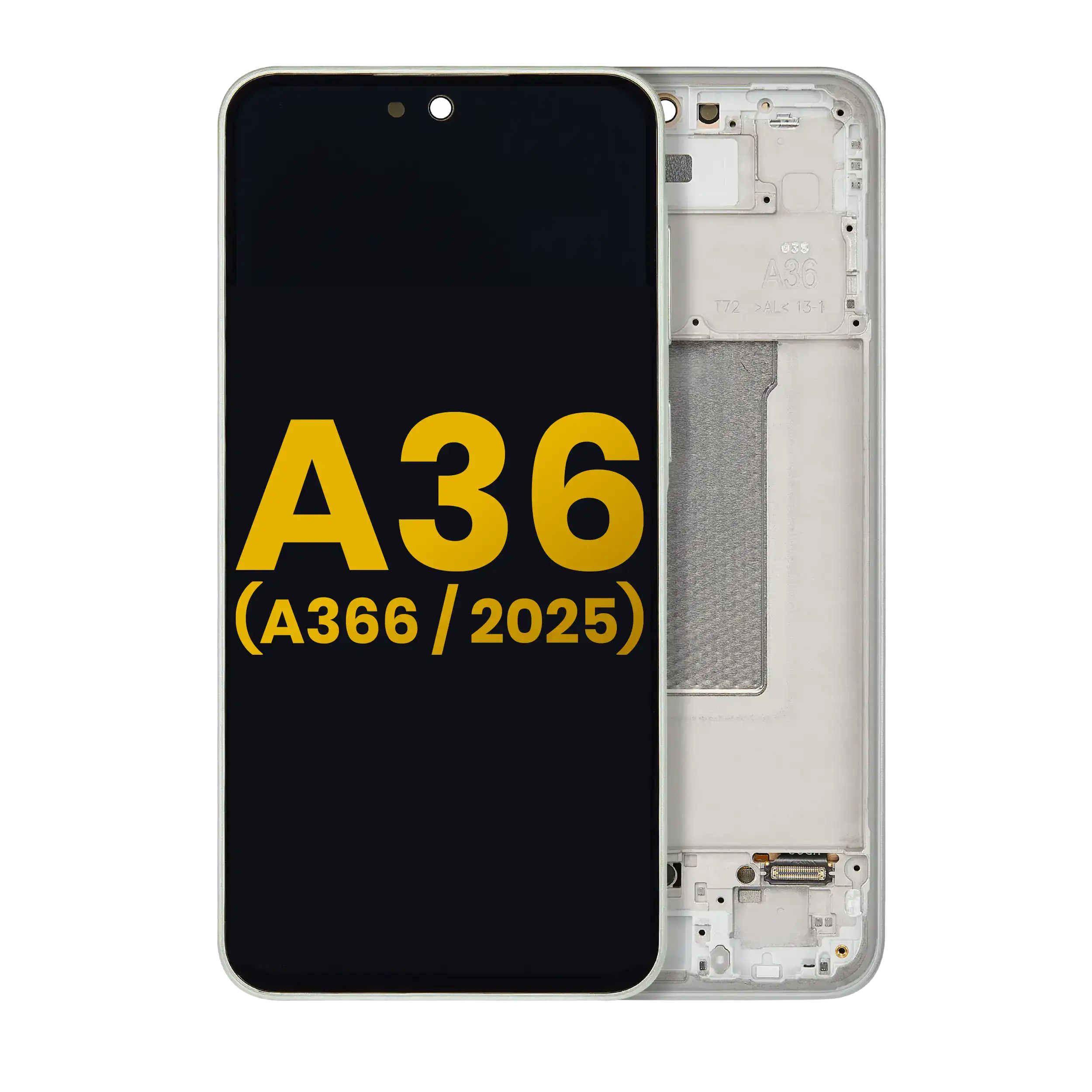 Oled Assembly With Frame Compatible For Samsung Galaxy A36 5G (A366 / 2025) (Refurbished) (Lime)