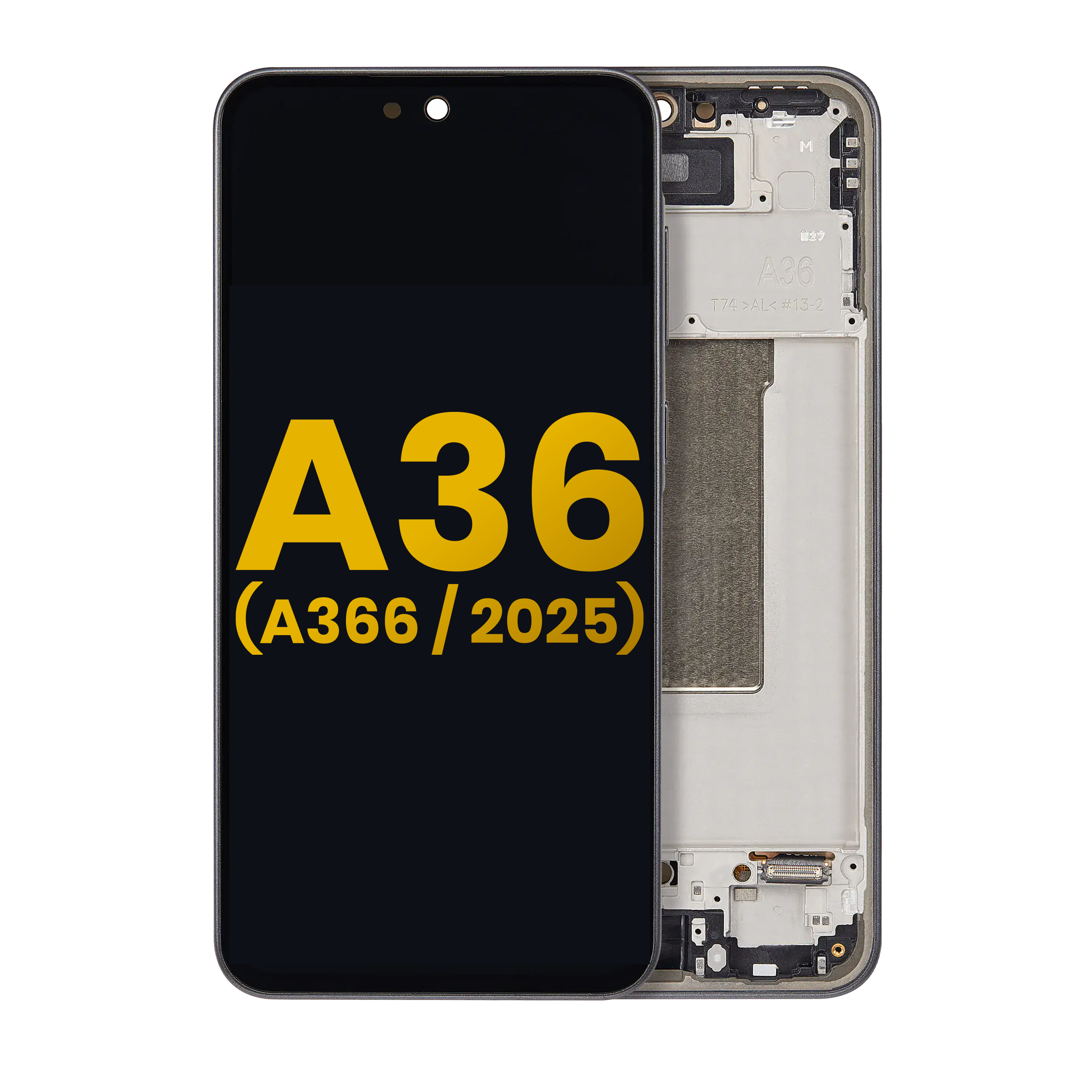 Oled Assembly With Frame Compatible For Samsung Galaxy A36 5G (A366 / 2025) (Refurbished) (Black)