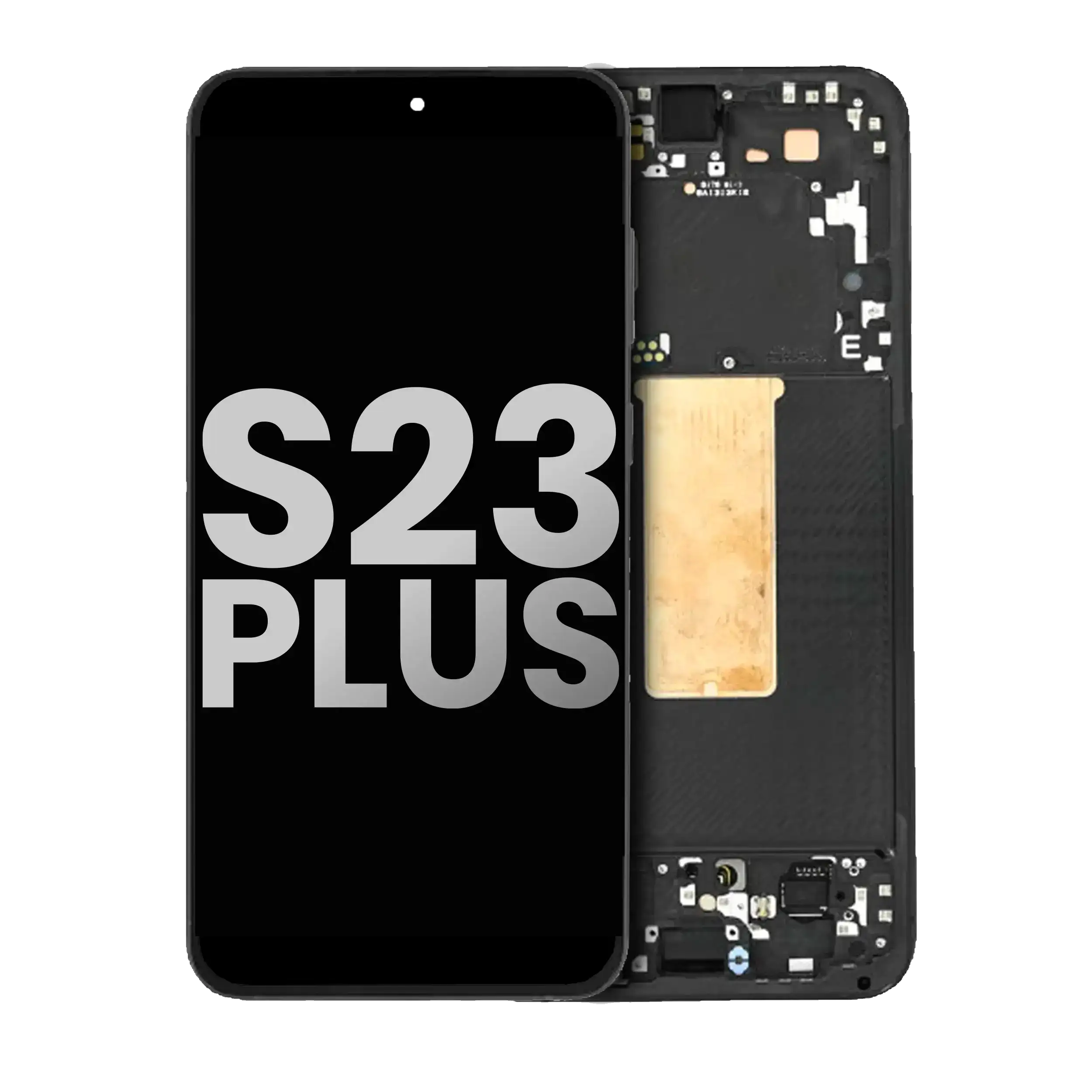 Oled Assembly With Frame Compatible For Samsung Galaxy S23 Plus 5G (Us & International) (Used  Pull: Grade A) (Phantom Black)