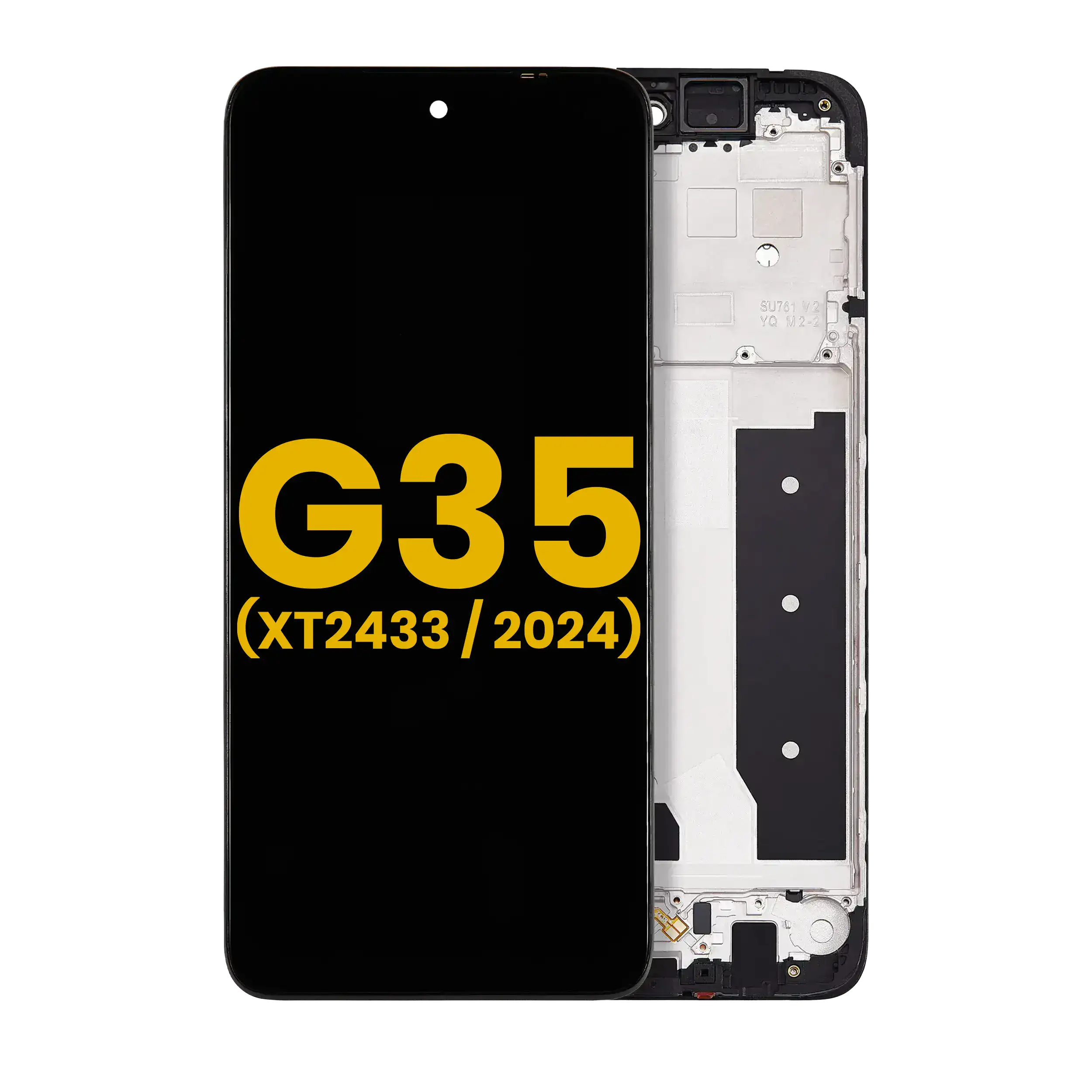 Lcd Assembly With Frame Compatible For Motorola Moto G35 5G (Xt2433 / 2024) (Refurbished) (All Colors)
