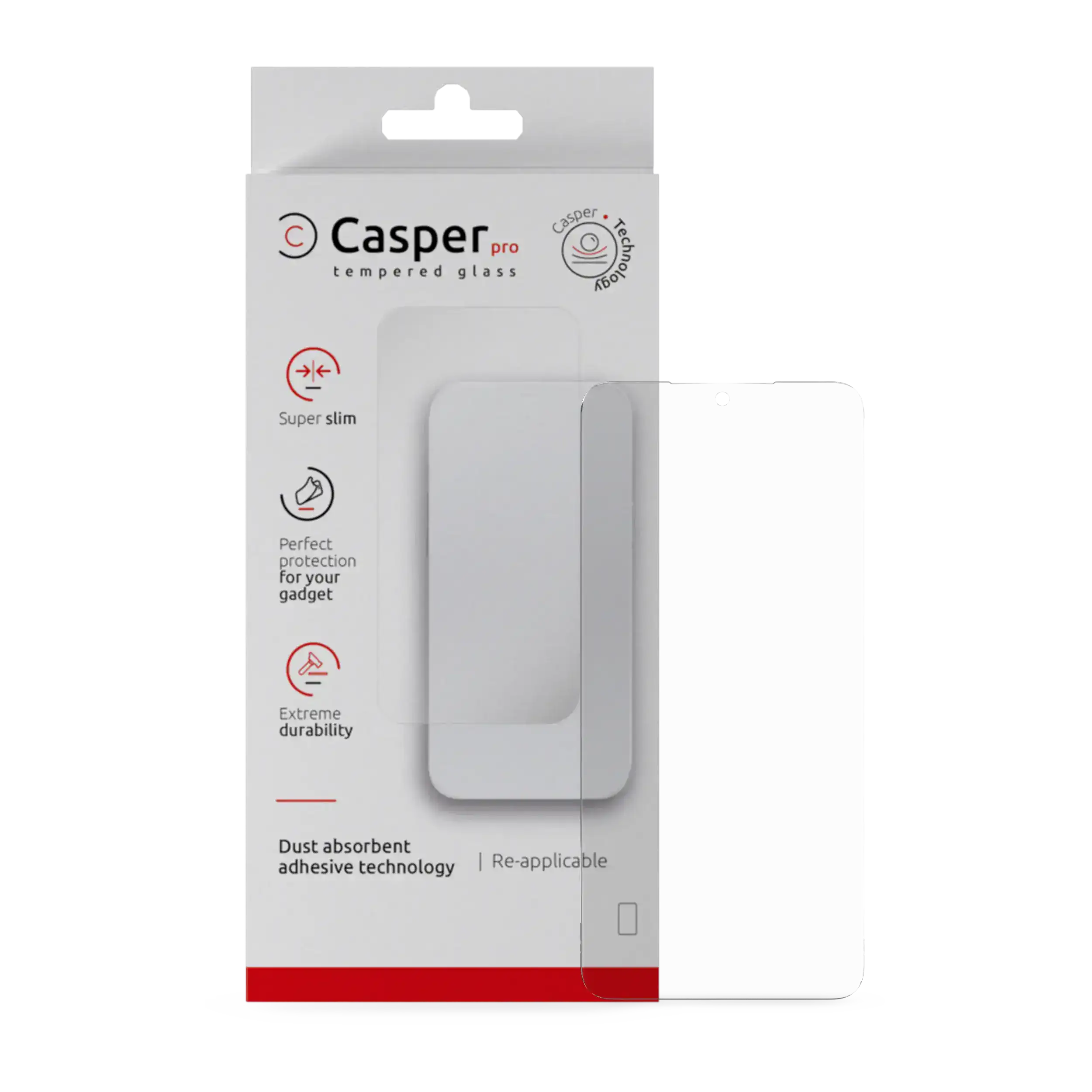 Casper Pro Screen Protector Compatible For Samsung Galaxy S25 Edge (Retail Pack) (Clear)
