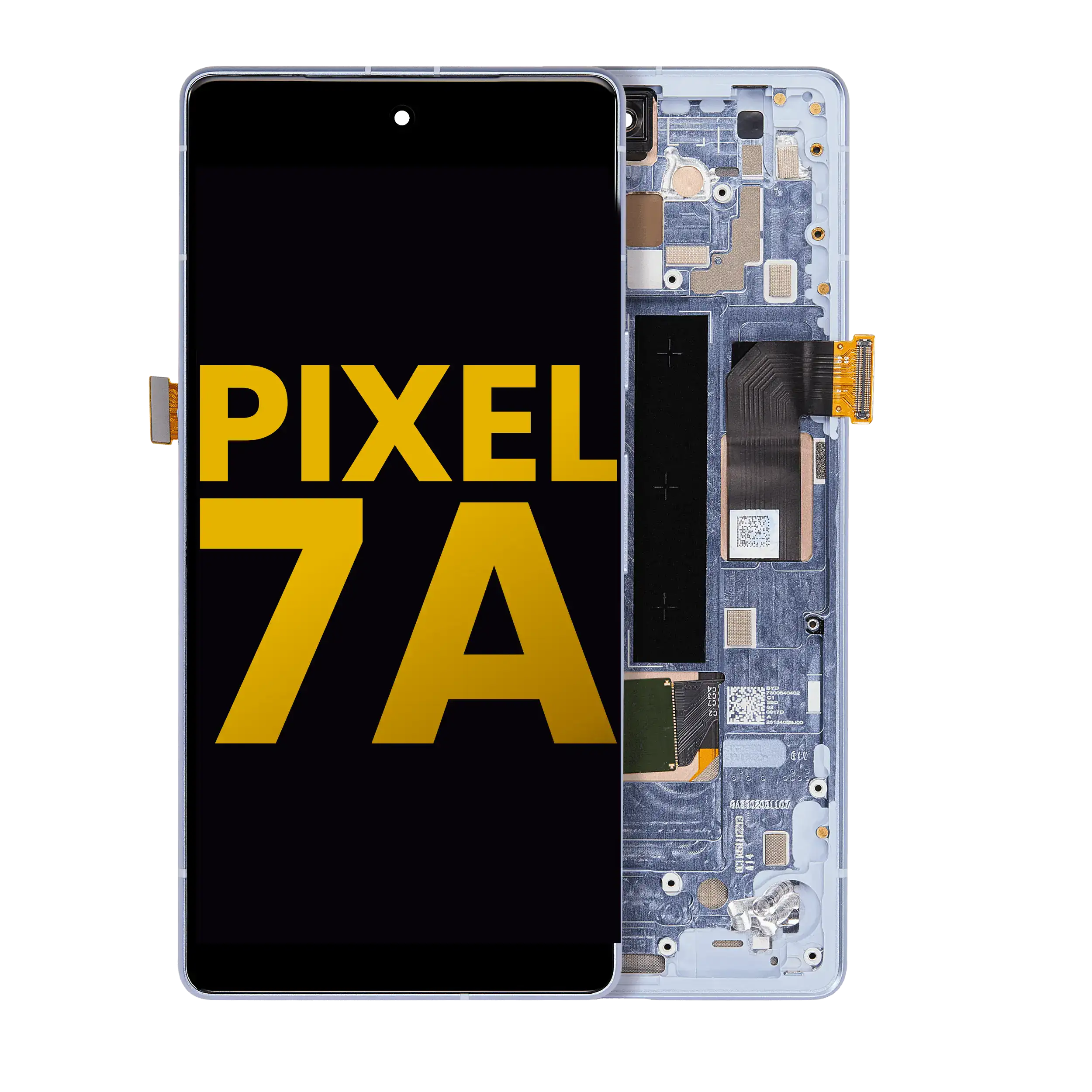Oled Assembly With Frame (With Finger Print Scanner) Compatible For Google Pixel 7A 5G (Refurbished) (Sea)