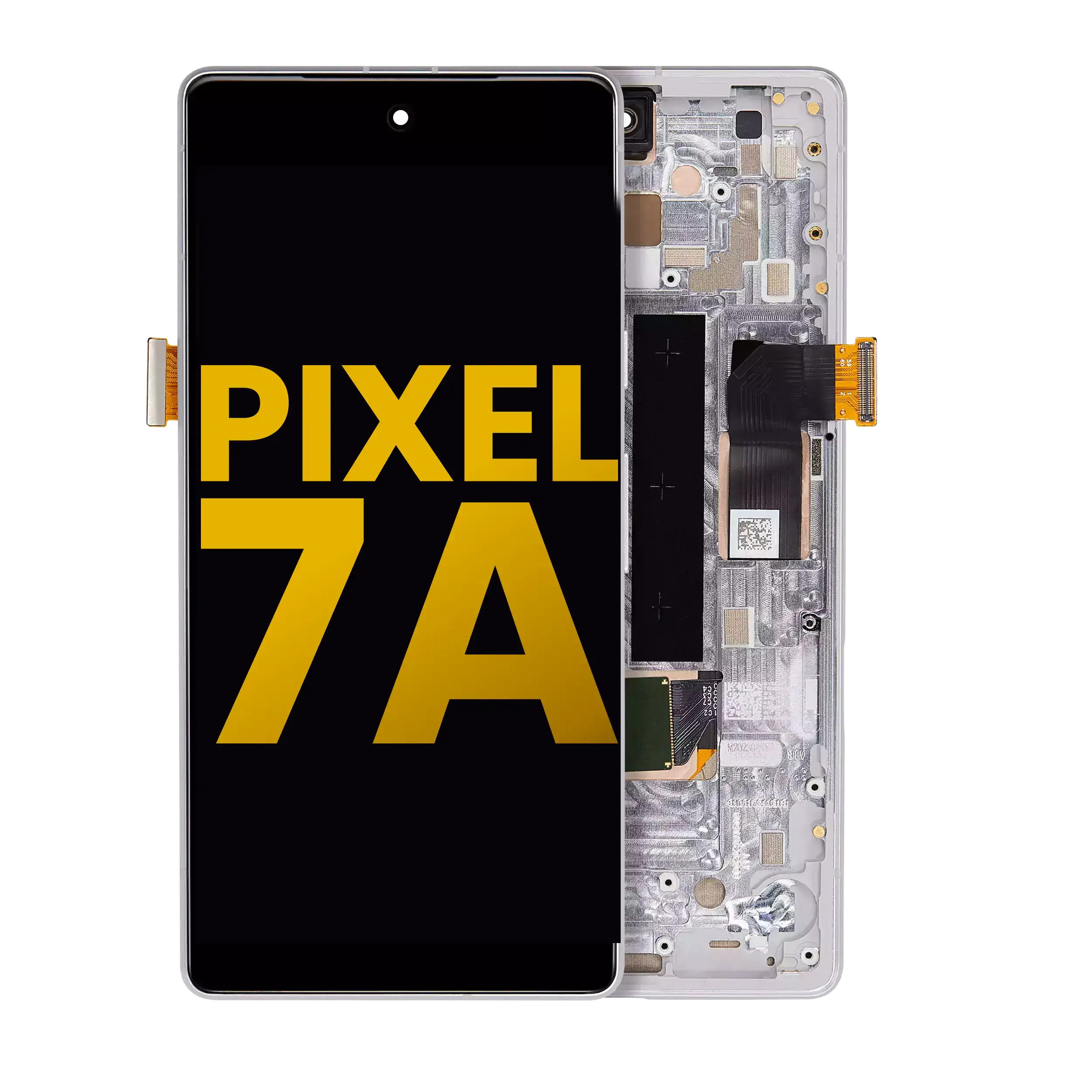 Oled Assembly With Frame (With Finger Print Scanner) Compatible For Google Pixel 7A 5G (Refurbished) (Snow)