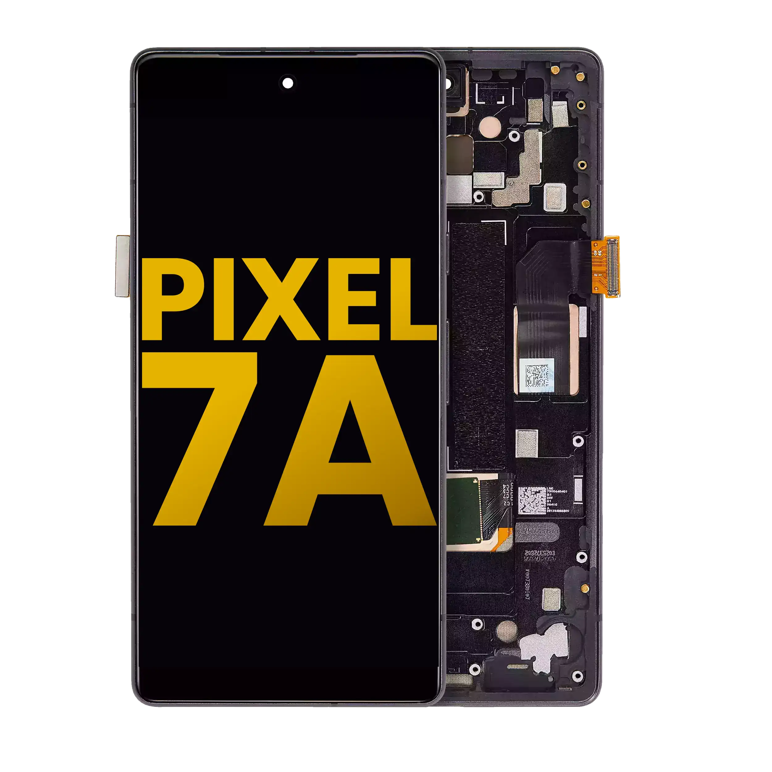 Oled Assembly With Frame (With Finger Print Scanner) Compatible For Google Pixel 7A 5G (Refurbished) (Charcoal)