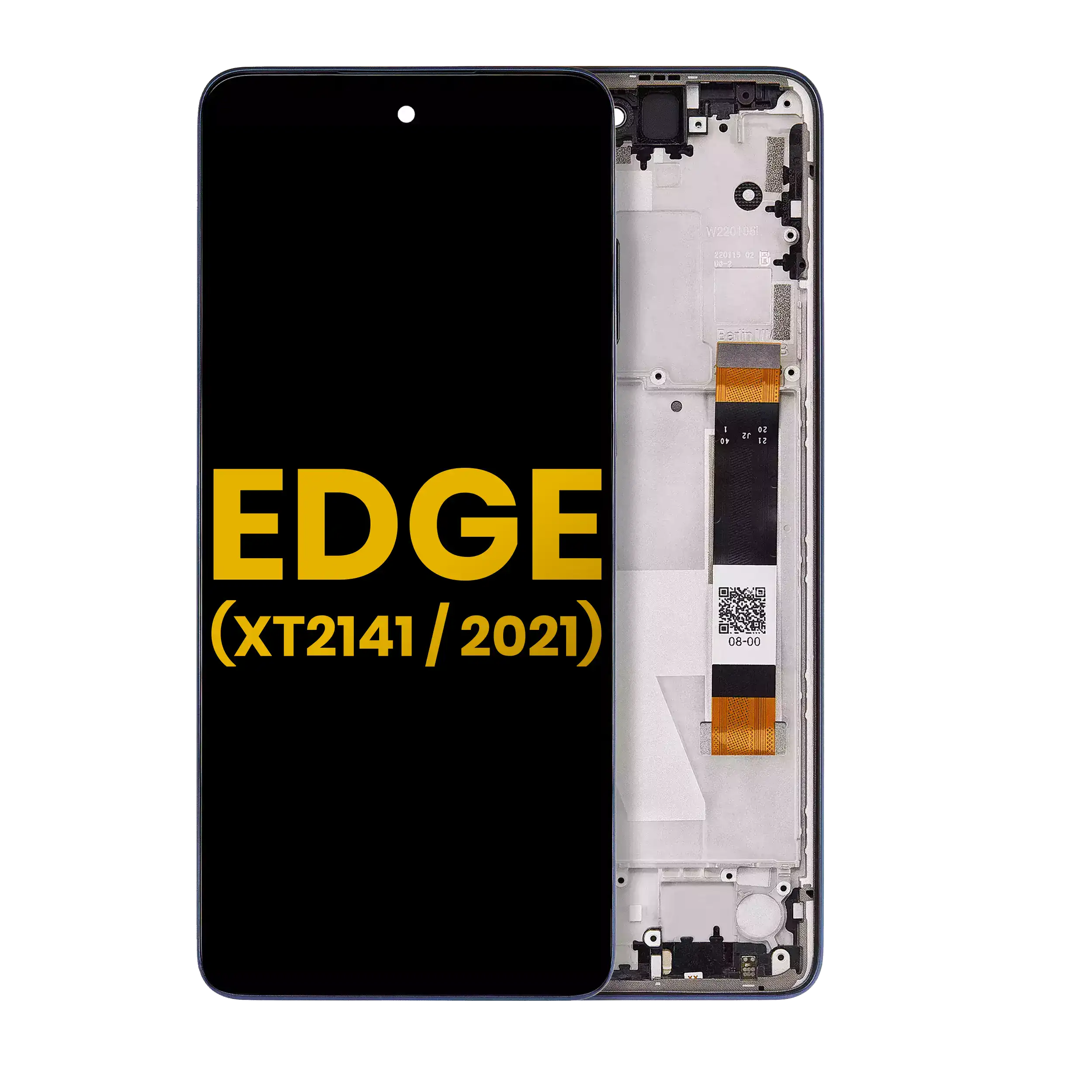 Lcd Assembly With Frame Compatible For Motorola Edge 5G (Xt2141 / 2021) (Refurbished) (Nebula Blue)