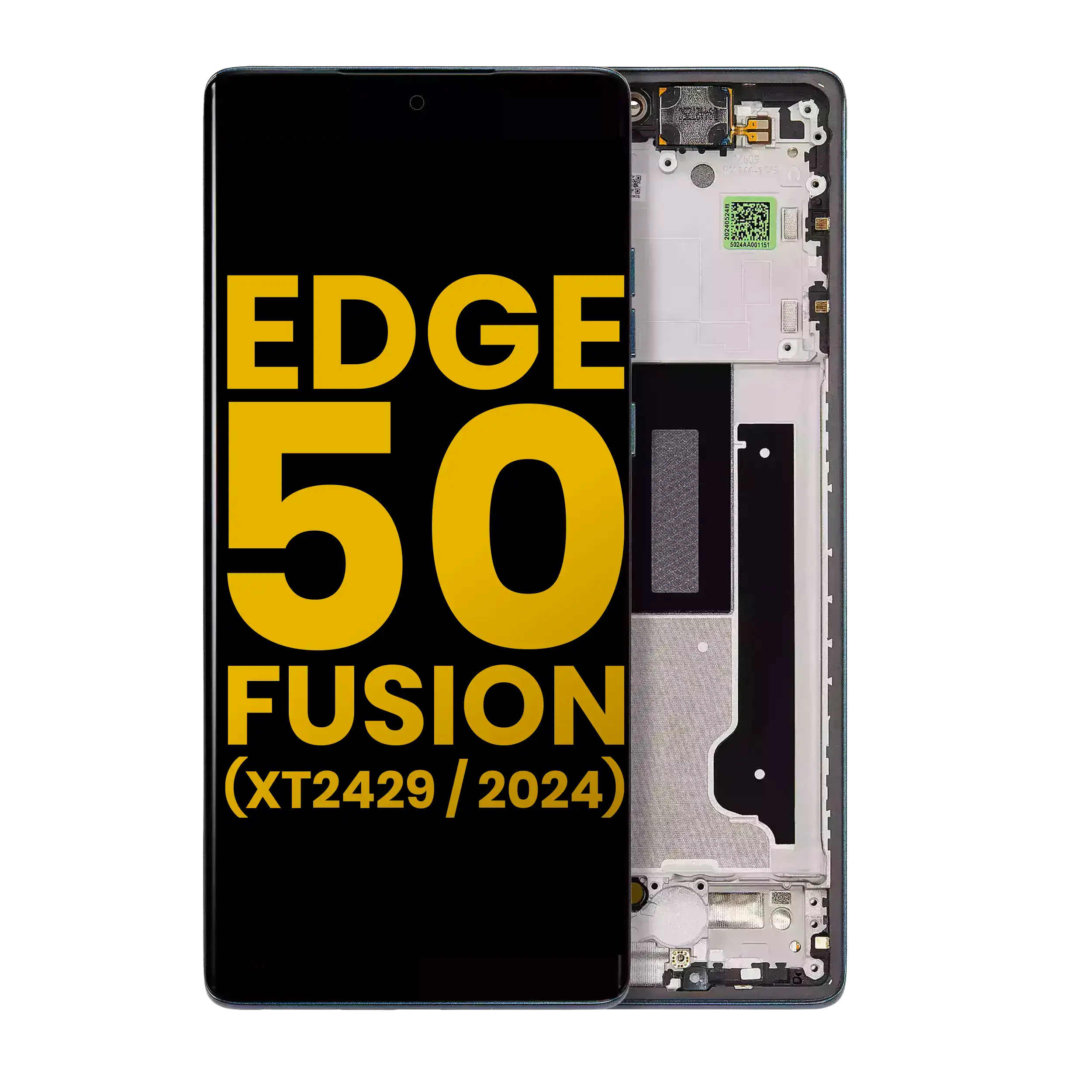 Oled Assembly With Frame Compatible For Motorola Moto Edge 50 Fusion 5G (Xt2429 / 2024) (Refurbished) (Forest Blue)