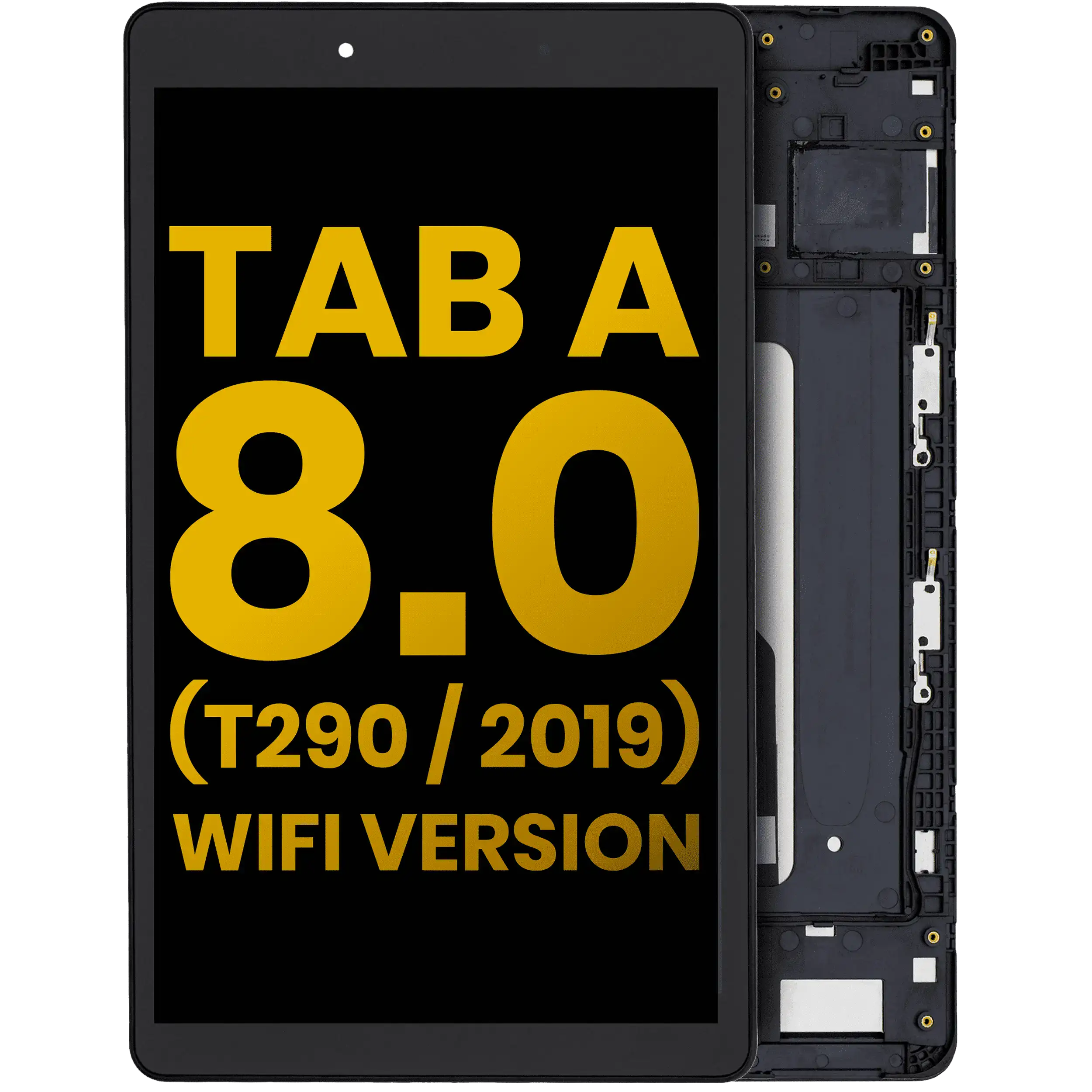 Lcd Assembly With Frame Compatible For Samsung Galaxy Tab A 8.0" (T290) (2019) (Wifi Version) (Refurbished) (Black)
