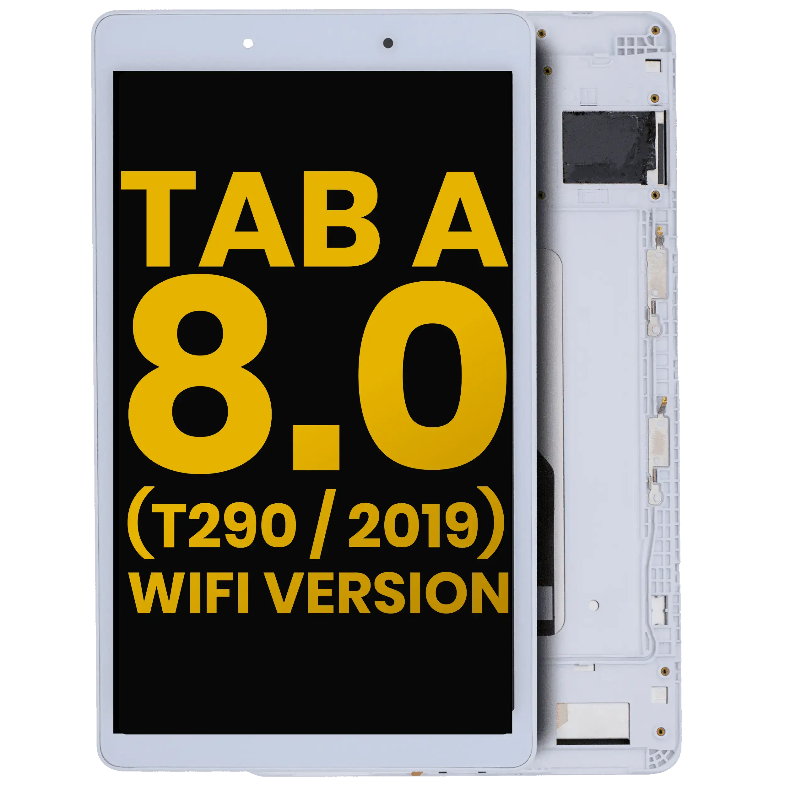 Lcd Assembly With Frame Compatible For Samsung Galaxy Tab A 8.0" (T290)  (2019)  (Wifi Version) (Refurbished) (White)
