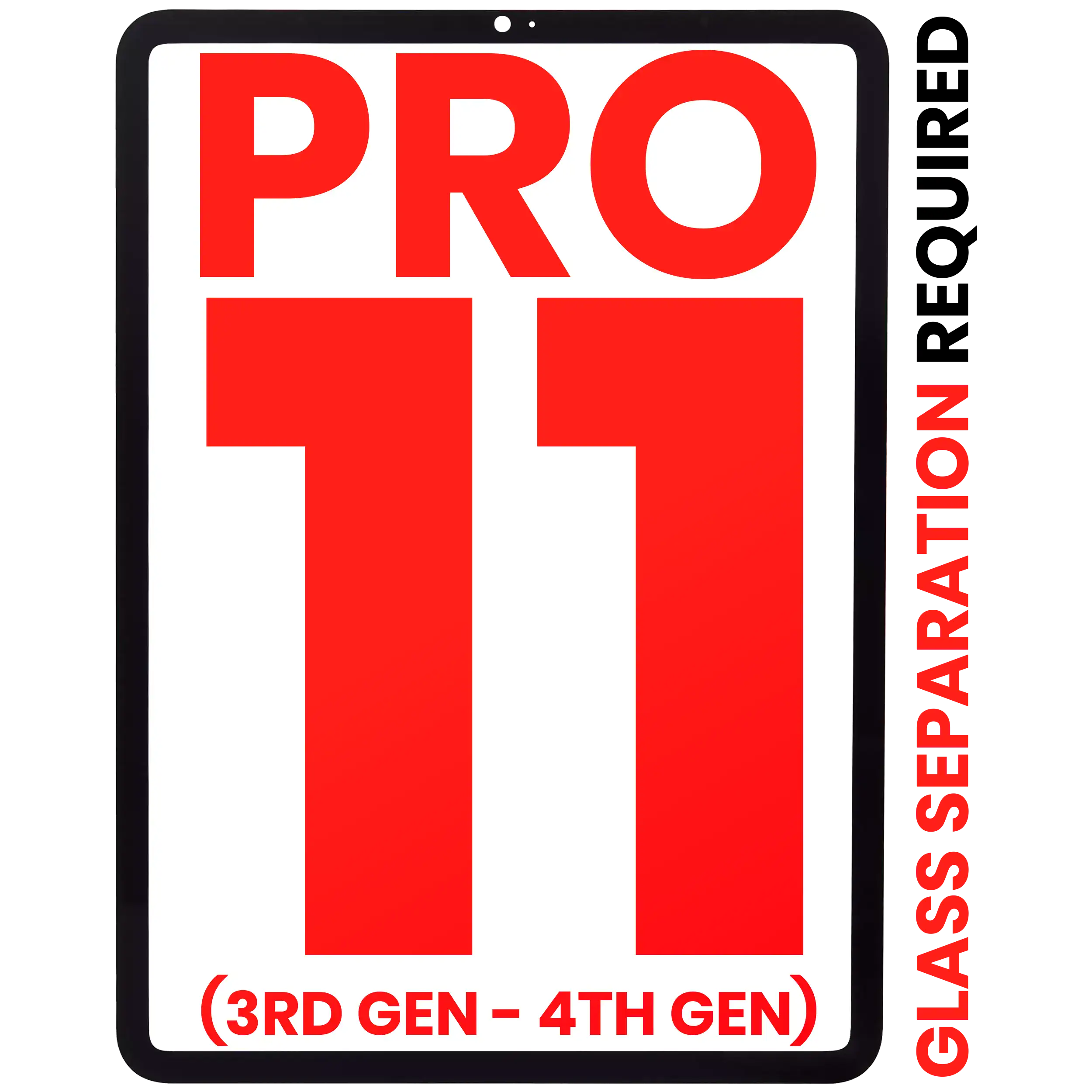 Front Glass Compatible For Ipad Pro 11" 3Rd Gen (2021) / Ipad Pro 11" 4Th Gen (2022) (Glass Separation Required)