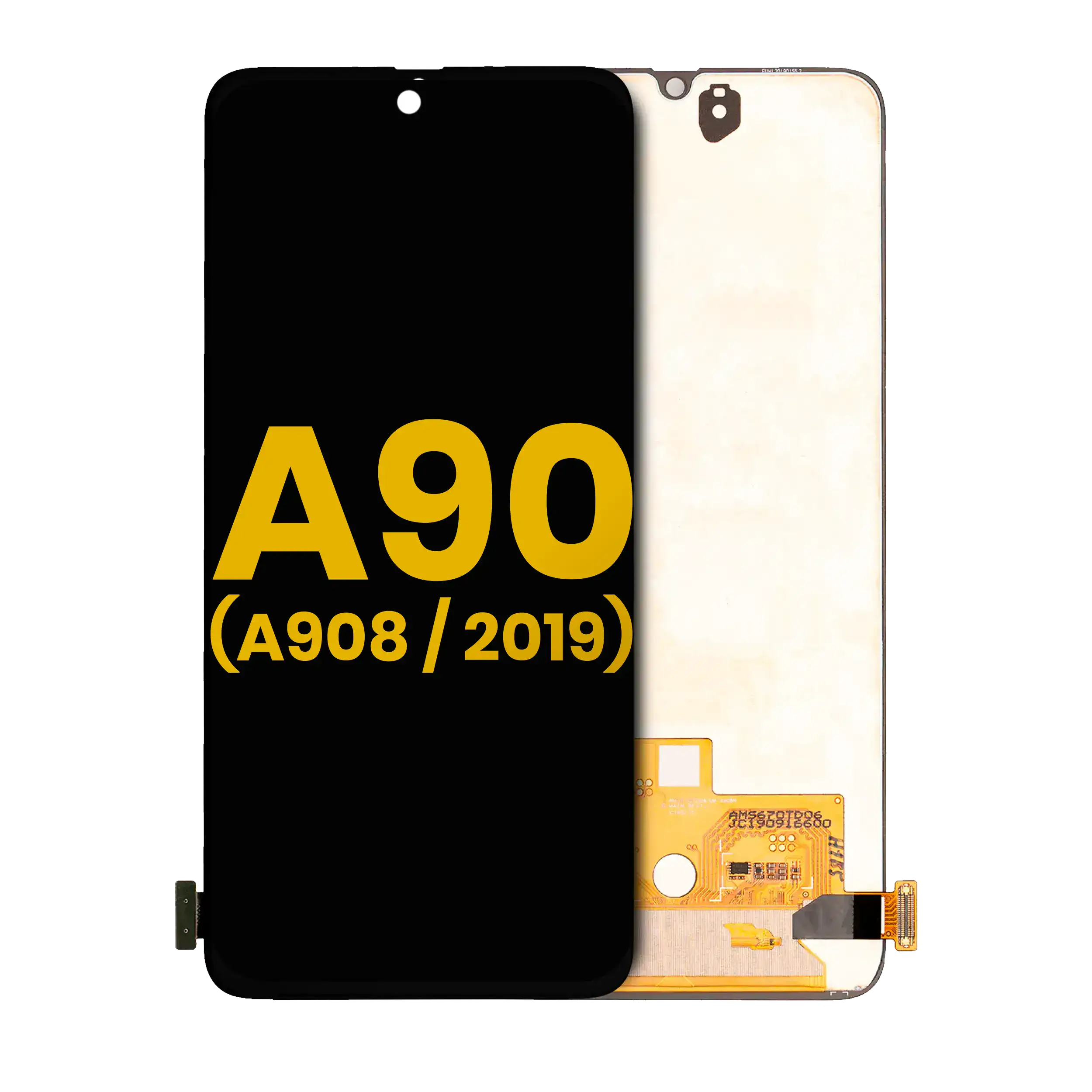 Oled Assembly Without Frame Compatible For Samsung Galaxy A90 5G (A908 / 2019) (Refurbished) (Black)