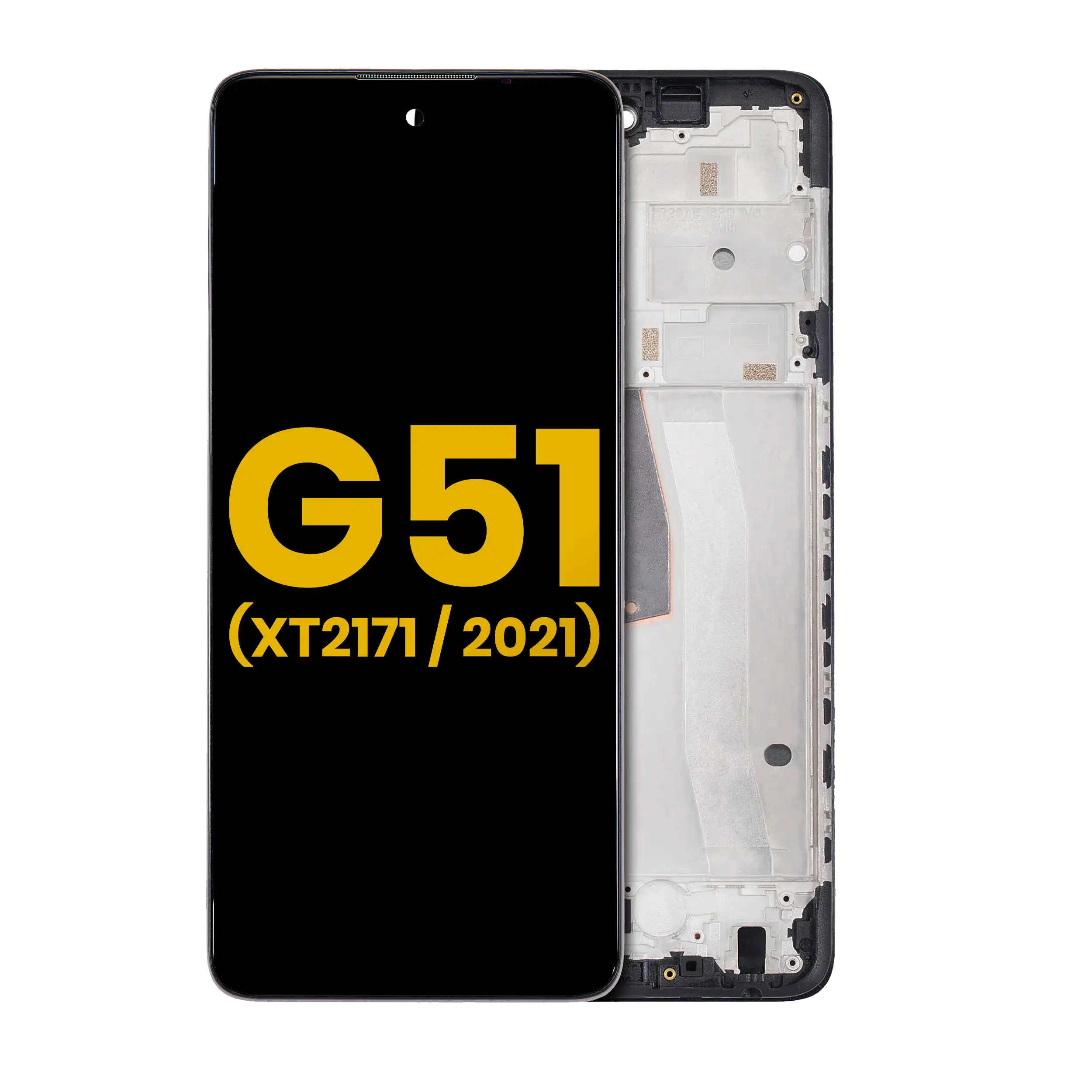 Lcd Assembly With Frame Compatible For Motorola Moto G51 5G (Xt2171 / 2021) (Refurbished) (All Colors)