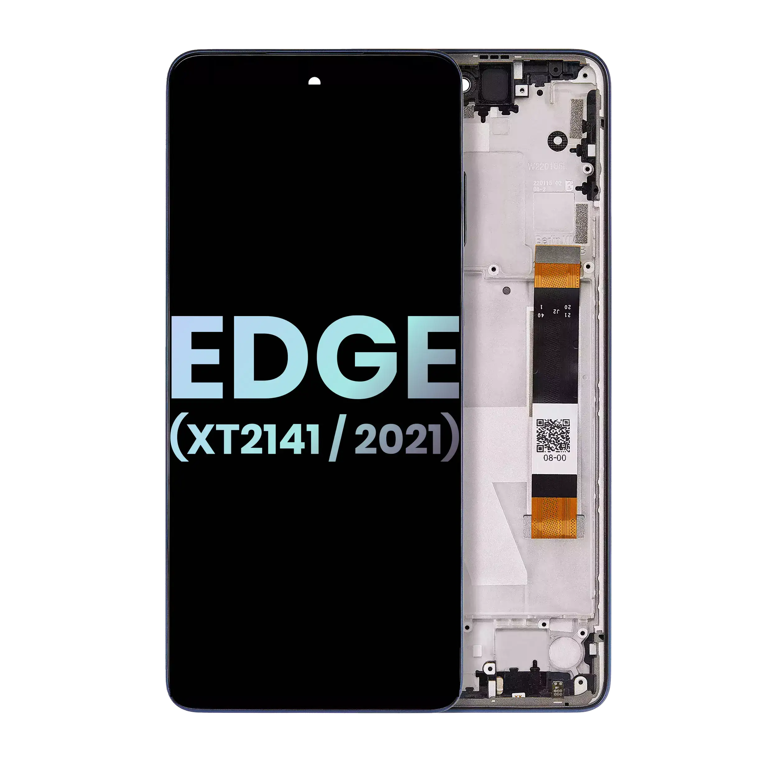 Lcd Assembly With Frame Compatible For Motorola Edge 5G (Xt2141 / 2021) (Official - Not Aftermarket) (Nebula Blue)