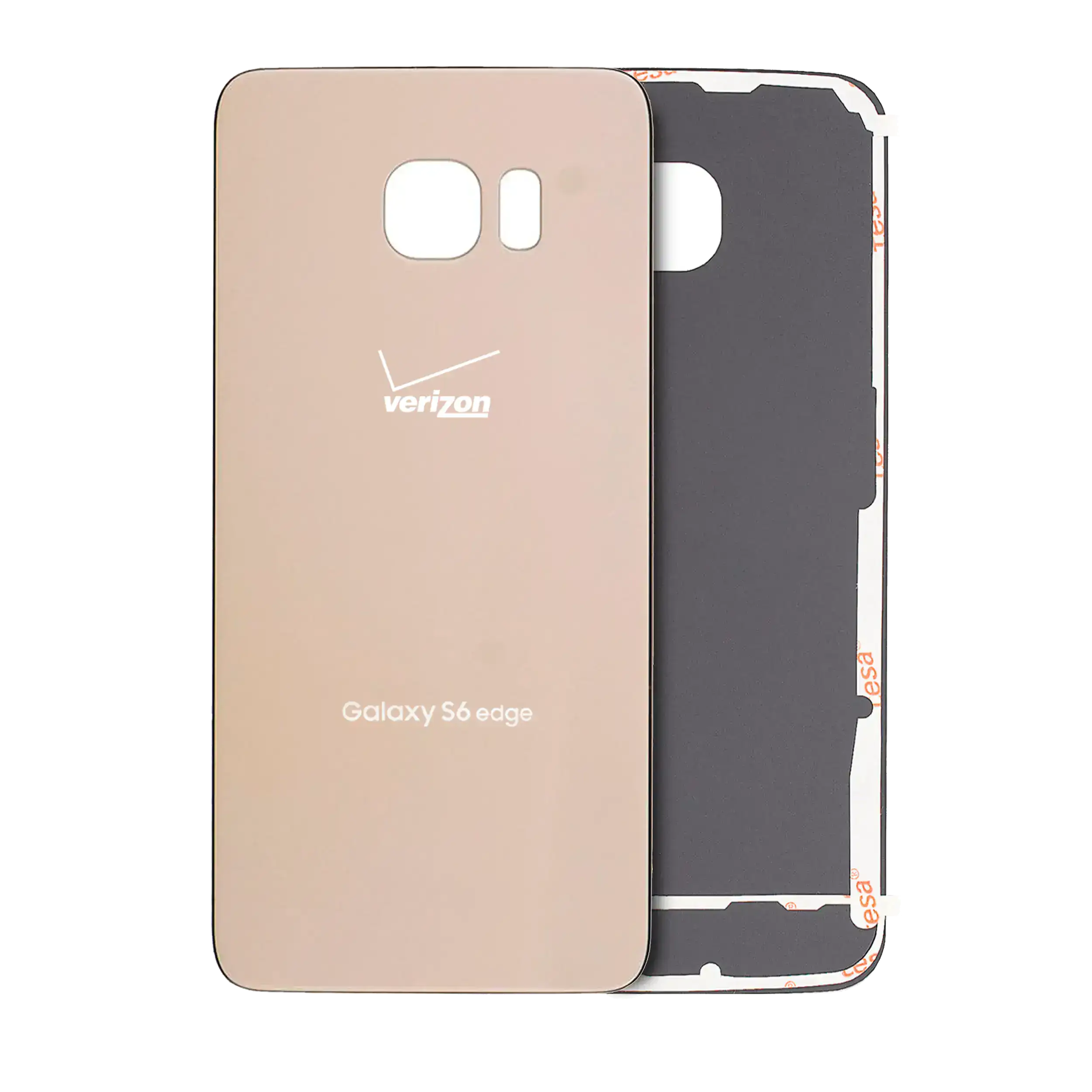 Back Cover Glass  Compatible For Samsung Galaxy S6 Edge (Verizon 4G) (Service Pack) (Gold)