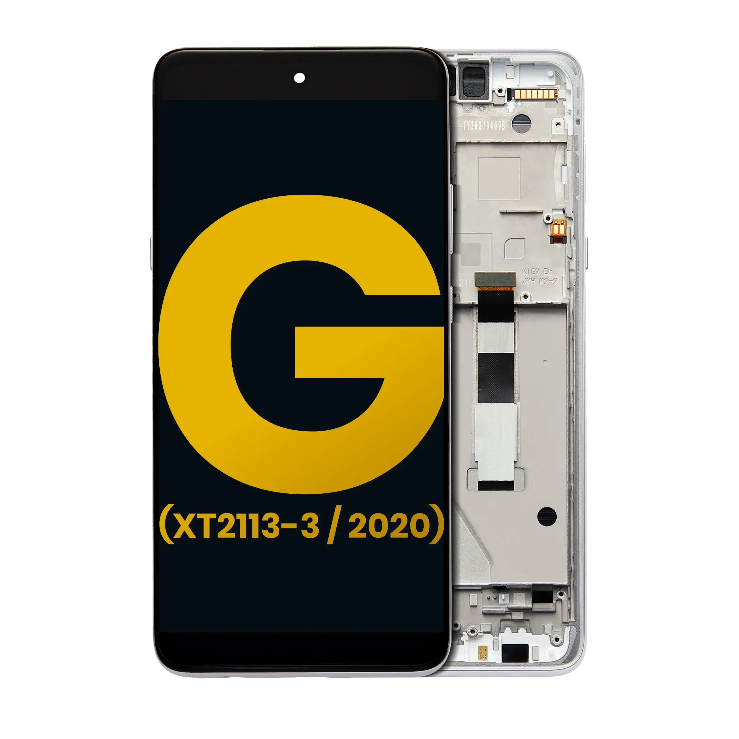 Lcd Assembly With Frame Compatible For Motorola Moto G 5G (Xt2113-3 / 2020) (Refurbished) (Frosted Silver)