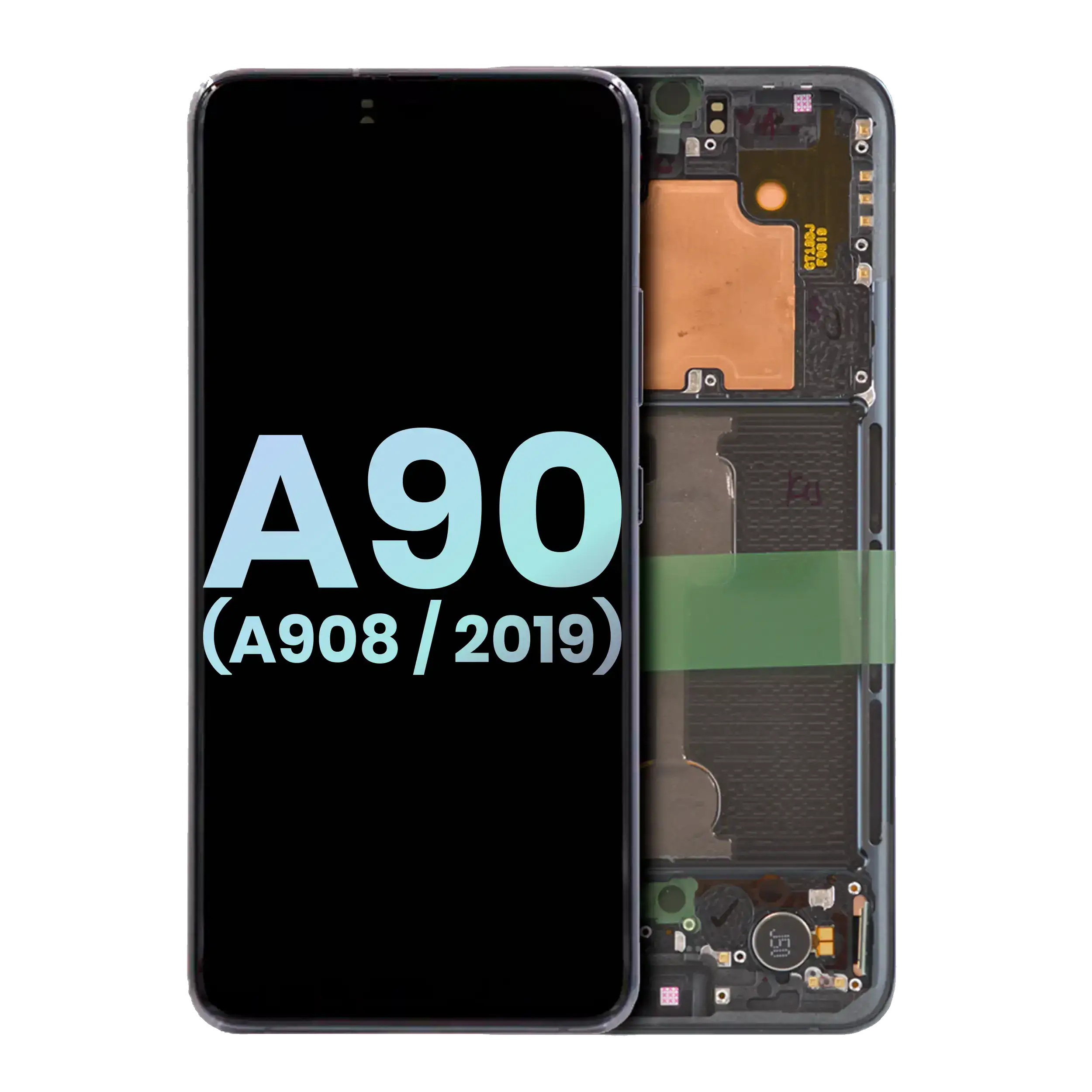 Oled Assembly With Frame Compatible For Samsung Galaxy A90 5G (A908 / 2019) (Service Pack) (Black)