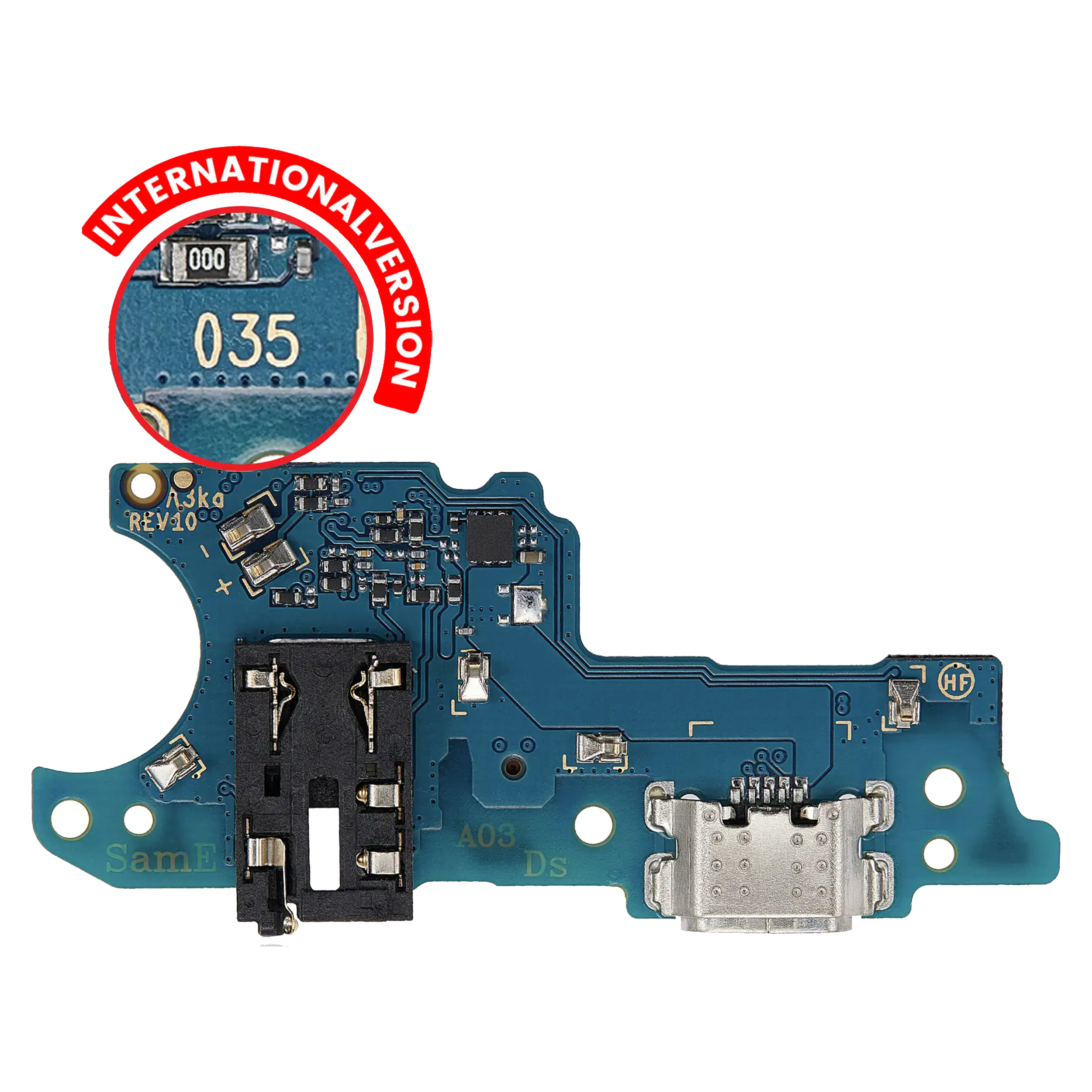 Charging Port Board With Headphone Jack Compatible For Samsung Galaxy A03 (A035 / 2021) (International Version) (Premium)
