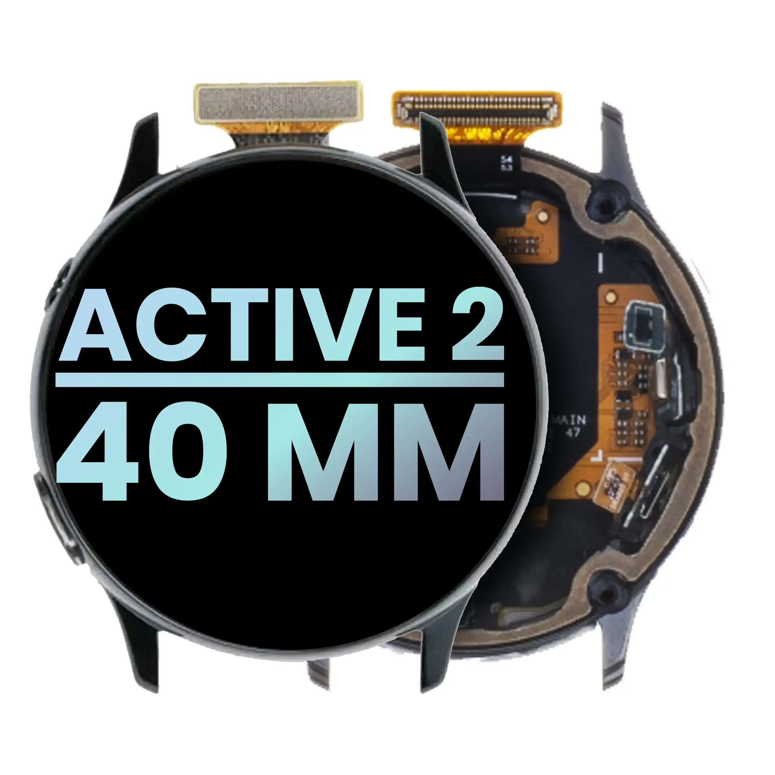 Lcd Assembly Compatible For Samsung Galaxy Watch Active 2 (40Mm) (Service Pack) (Black)