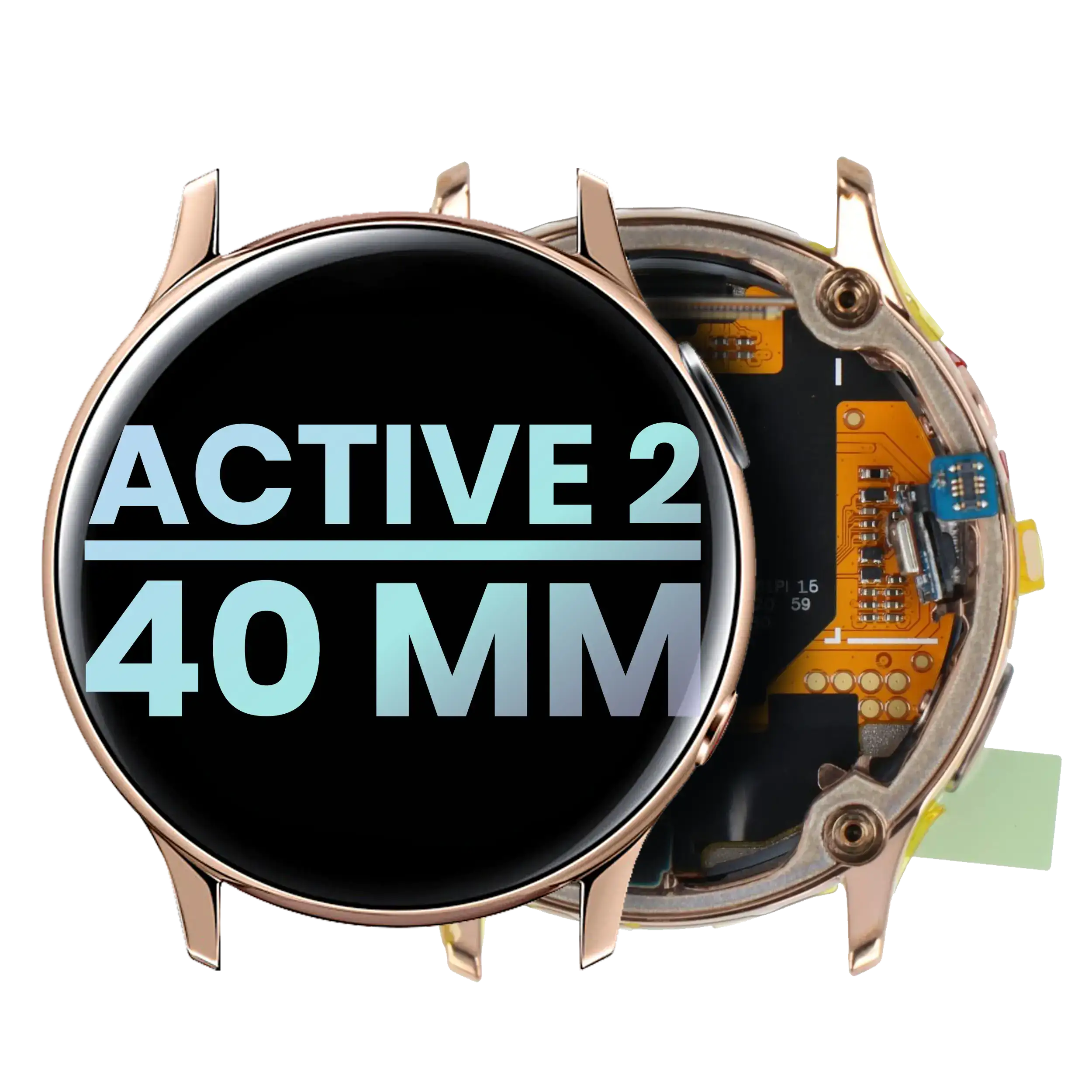 Lcd Assembly Compatible For Samsung Galaxy Watch Active 2 (40Mm) (Lte Version) (Service Pack) (Gold)