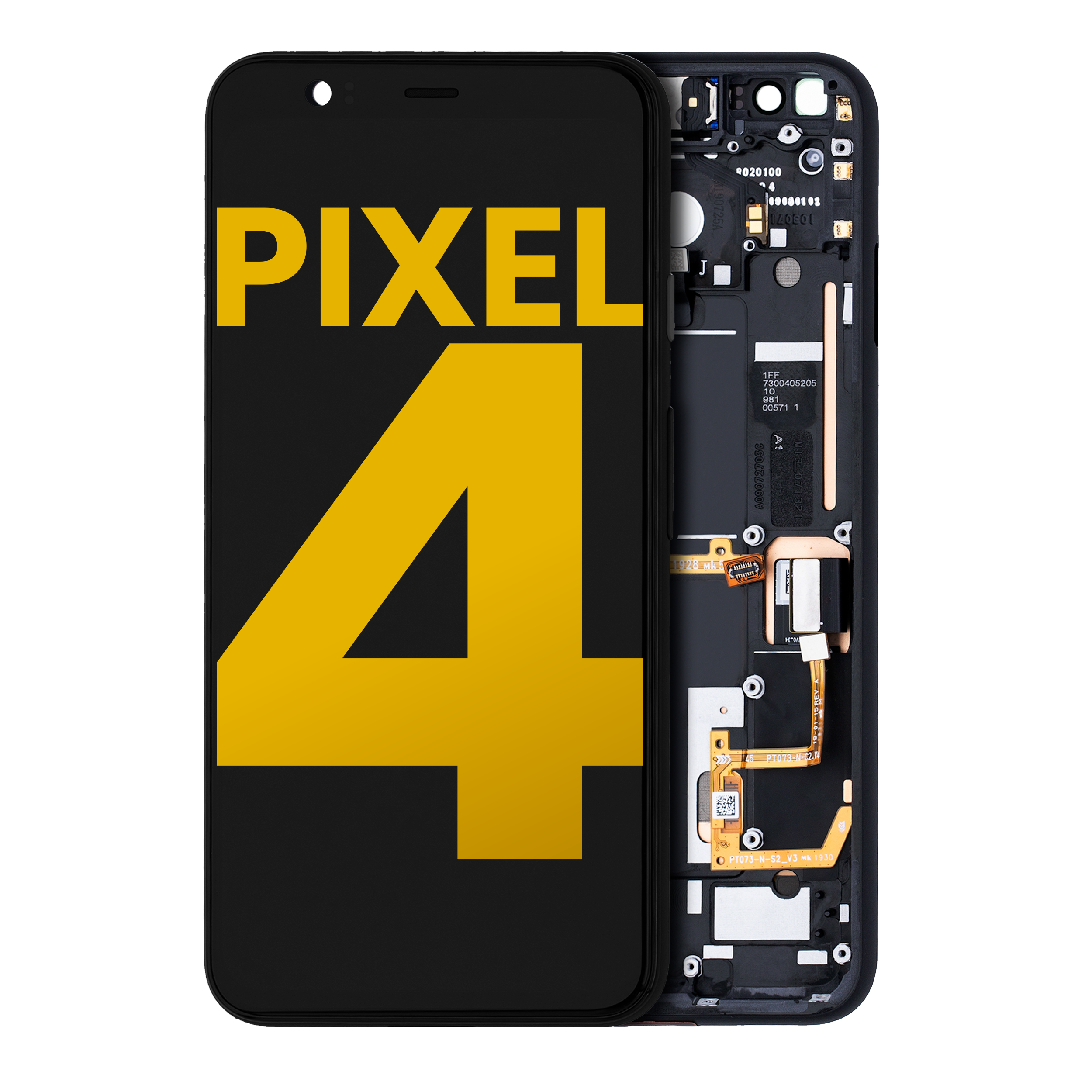 Oled Assembly With Frame Compatible For Google Pixel 4 (Refurbished) (Clearly White Power Button)