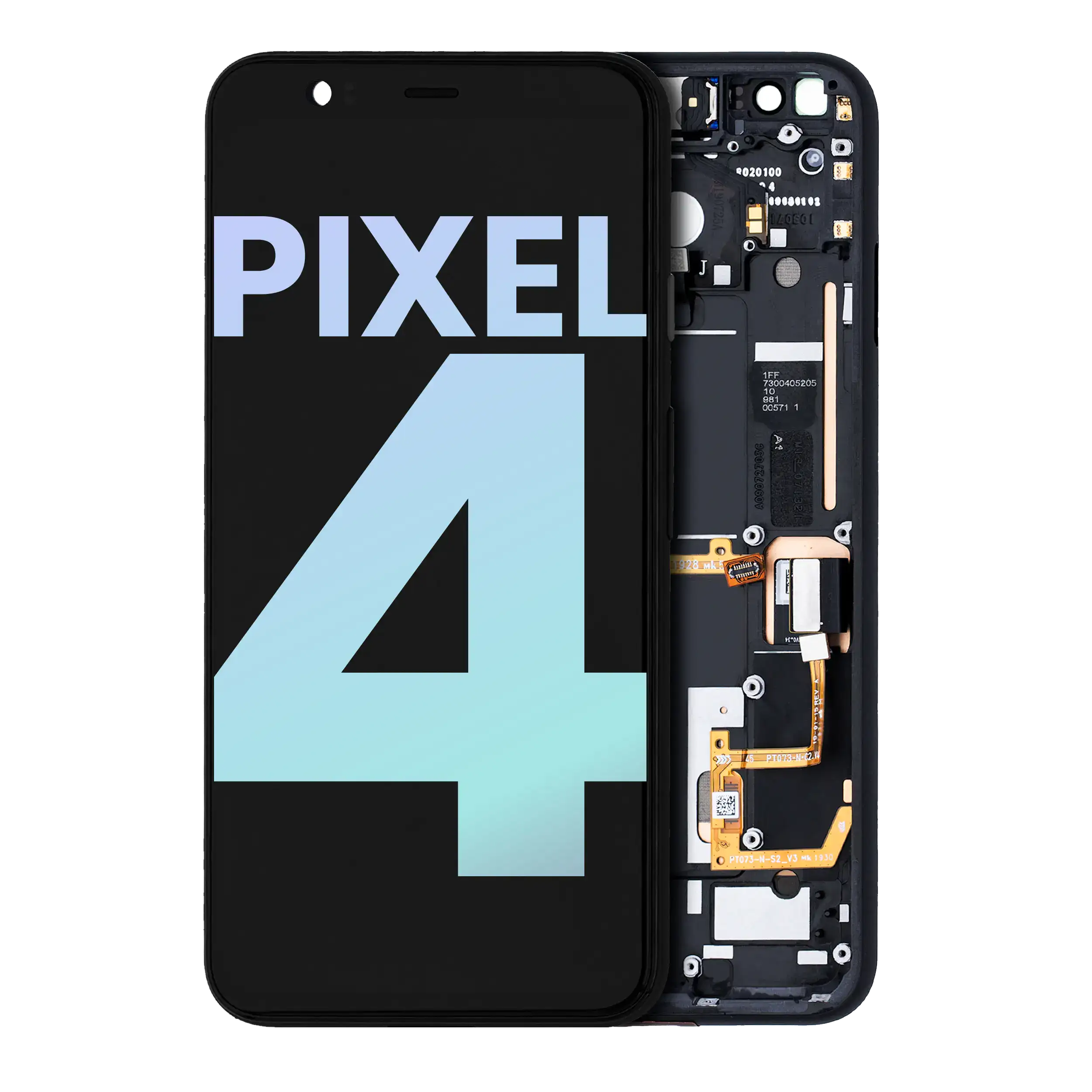 Oled Assembly With Frame Compatible For Google Pixel 4 (Official - Not Aftermarket) (Clearly White Power Button)