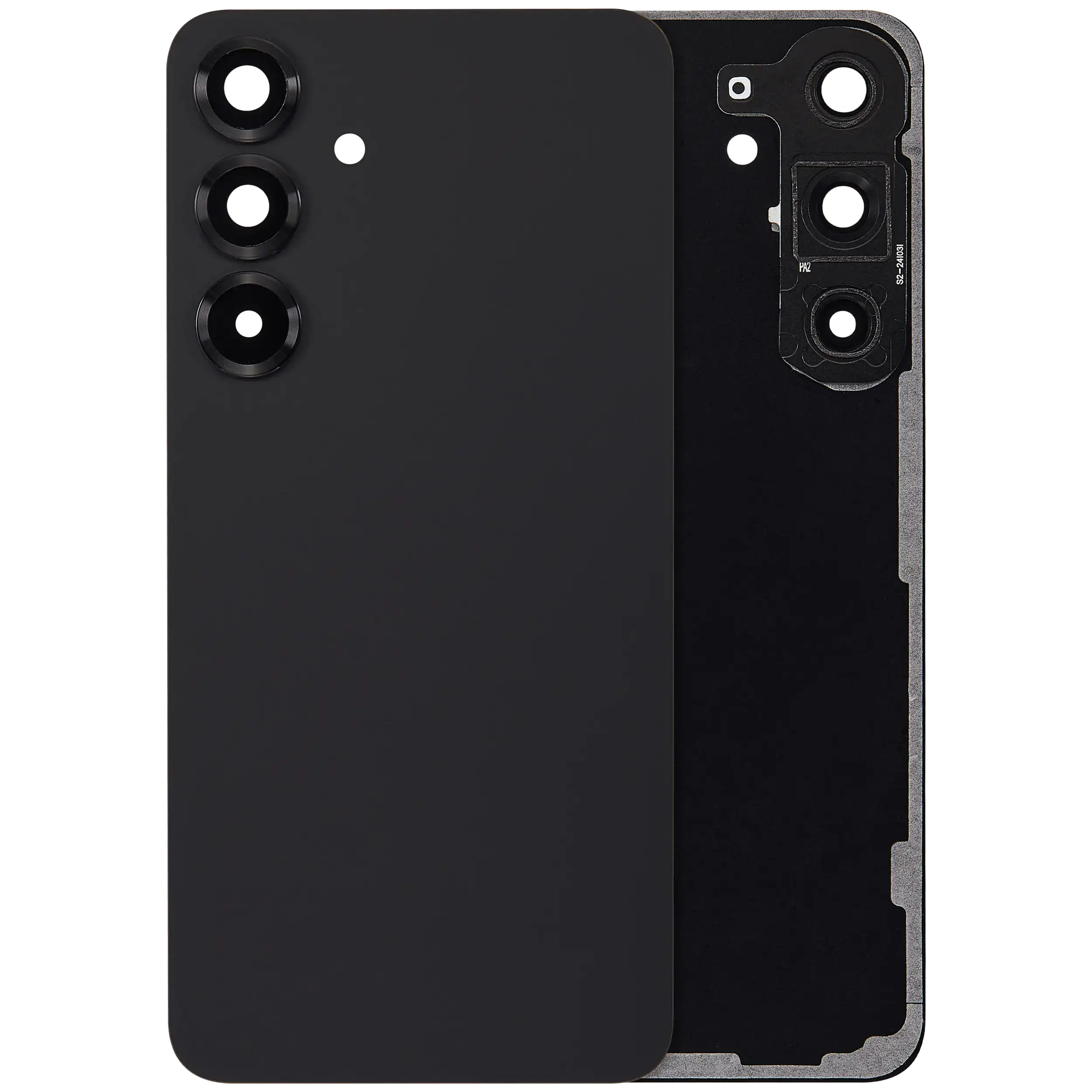 Back Cover Glass With Camera Lens Compatible For Samsung Galaxy S25 Plus 5G (No Logo) (Aftermarket Plus) (Blue Black)