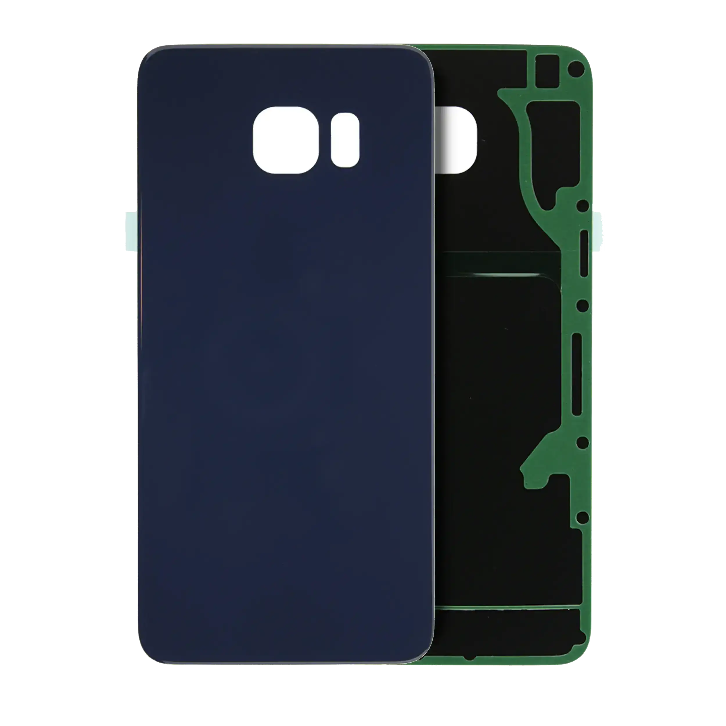 Back Cover Glass Compatible For Samsung Galaxy S6 Edge Plus (No Logo) (Aftermarket Plus) (Black Sapphire)