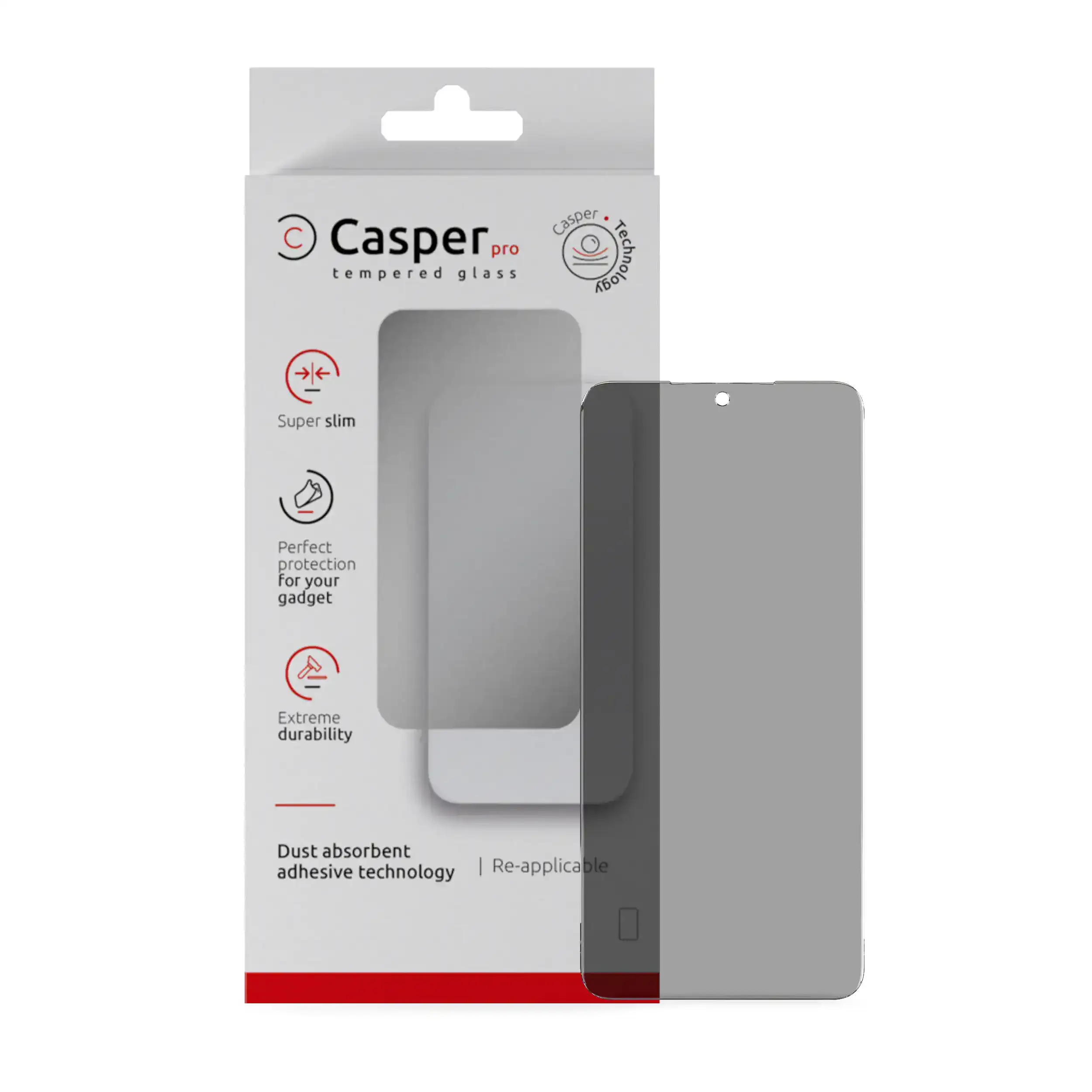 Casper Pro Screen Protector Compatible For Samsung Galaxy S25 Edge (Retail Pack) (Privacy)