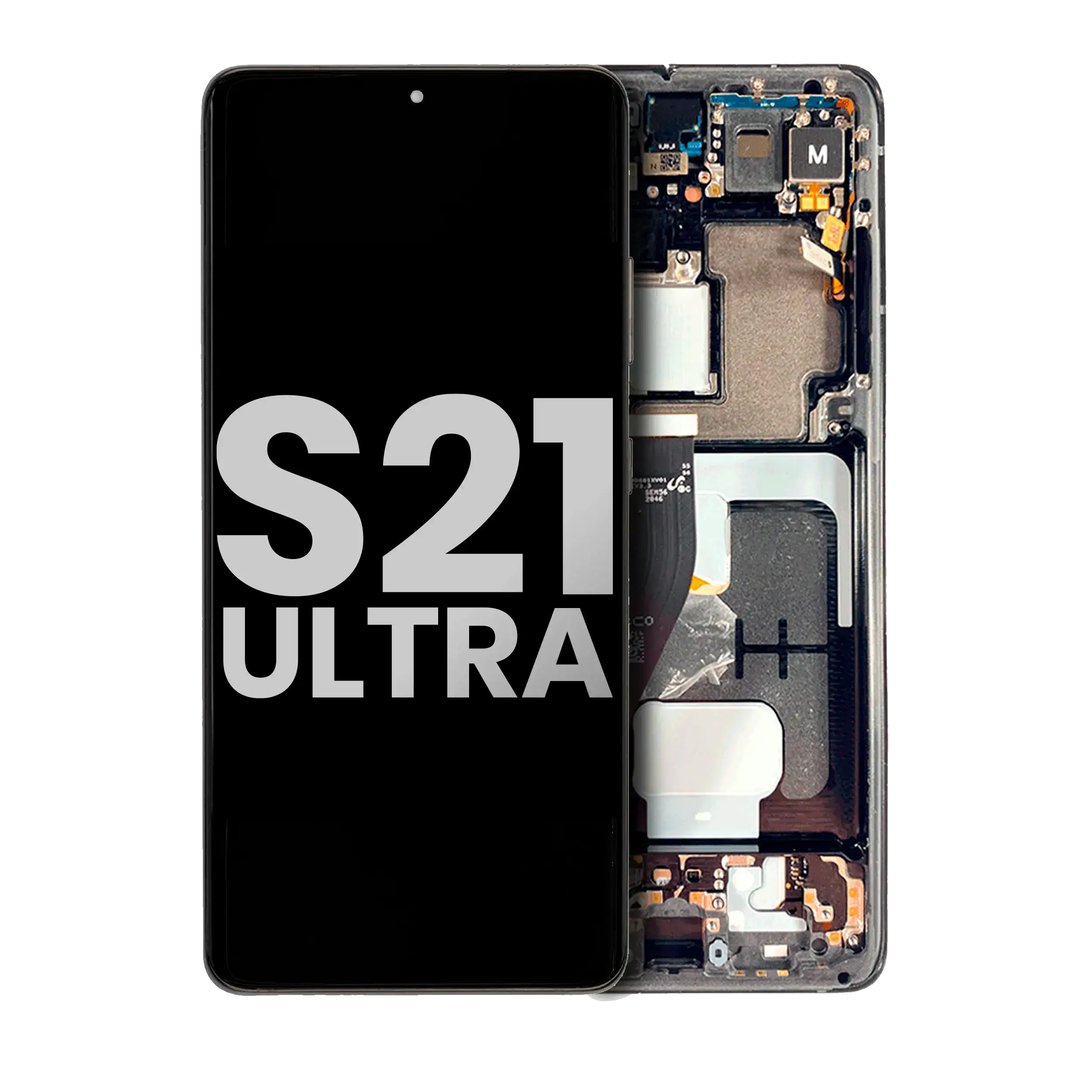 Oled Assembly With Frame Compatible For Samsung Galaxy S21 Ultra 5G (Used  Pull: Grade A) (Phantom Silver)