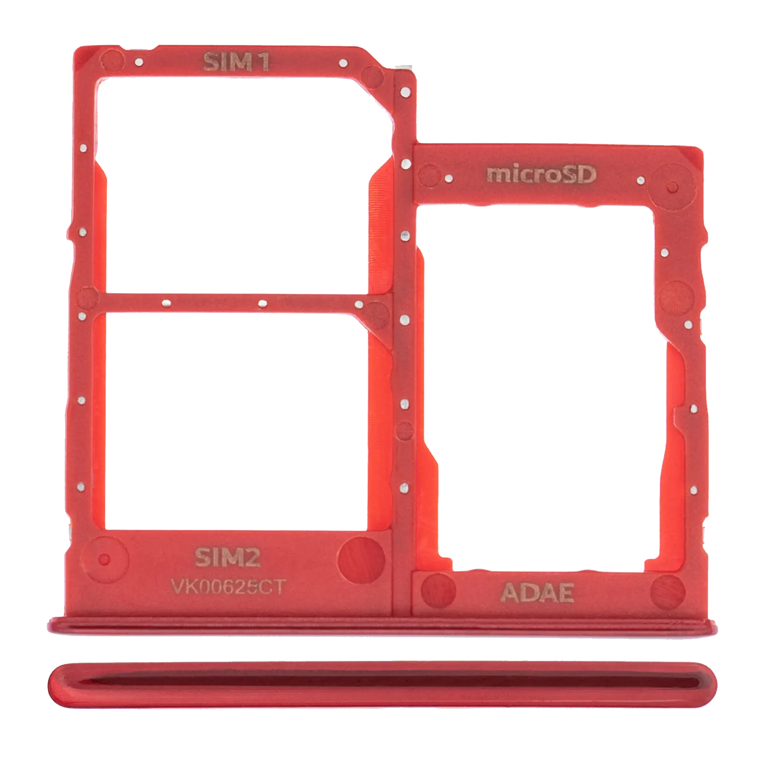 Dual Sim Card Tray Compatible For Samsung Galaxy A41 (A415 / 2020) (Prism Crush Red)