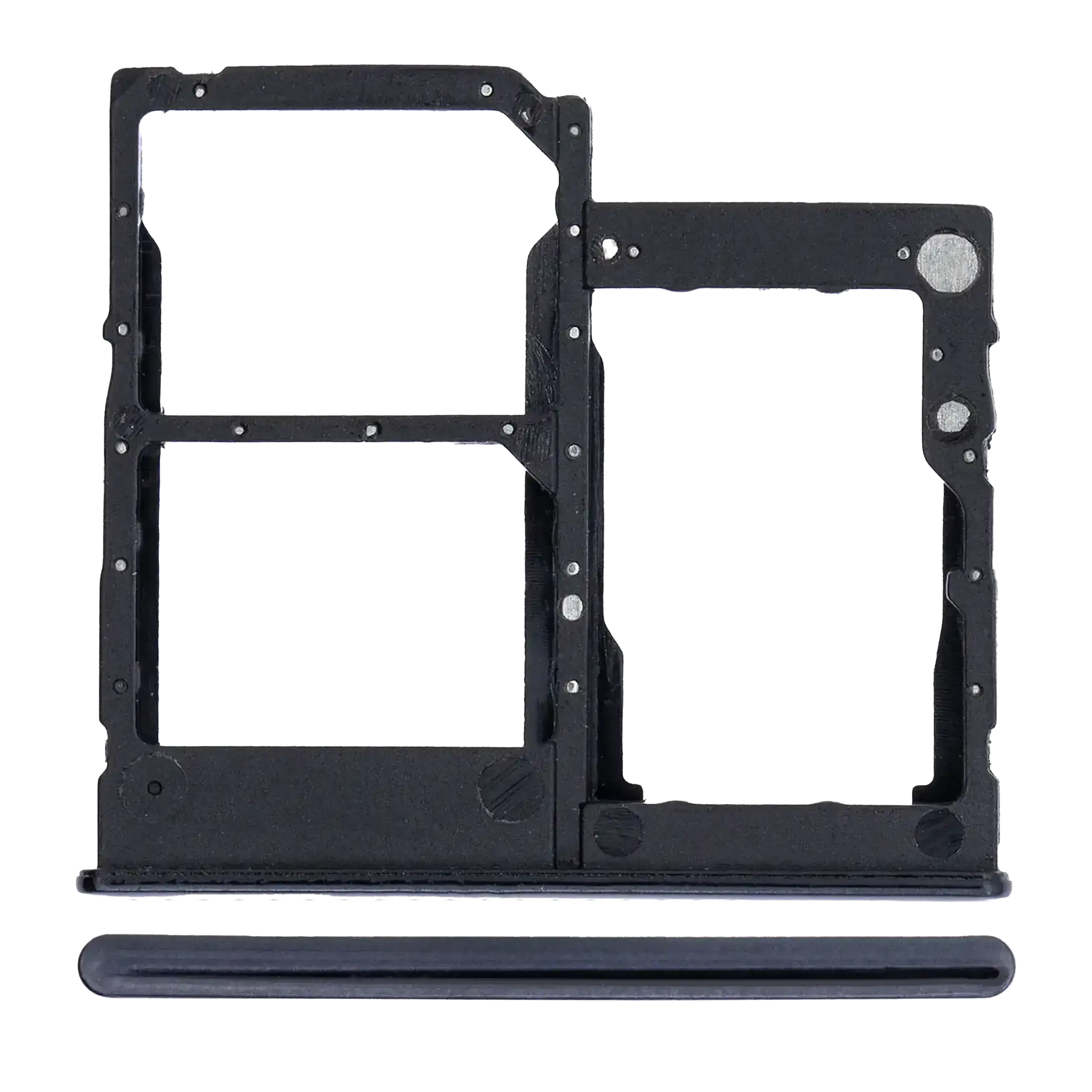Dual Sim Card Tray Compatible For Samsung Galaxy A41 (A415 / 2020) (Prism Crush Black)
