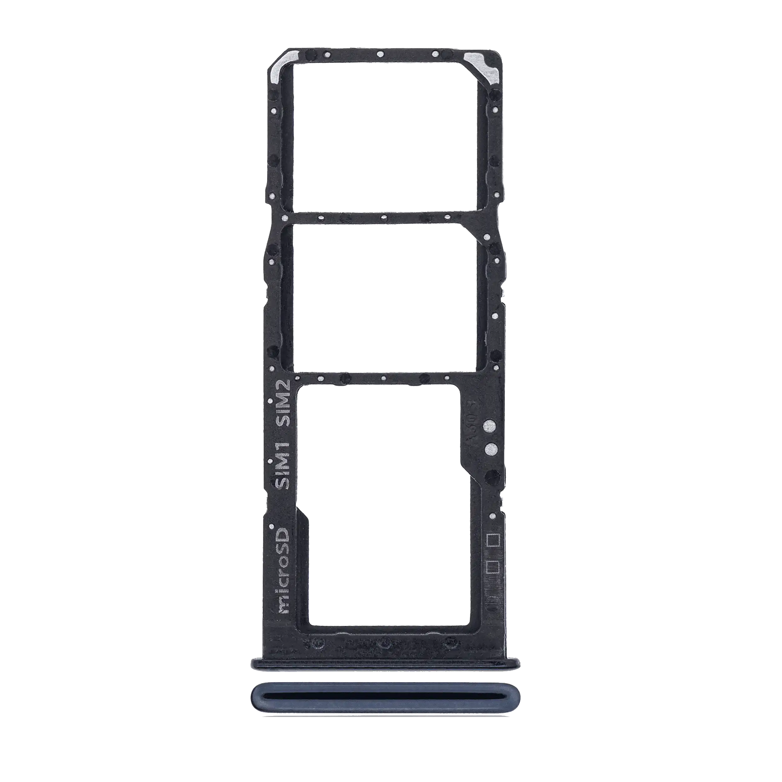 Dual Sim Card Tray Compatible For Samsung Galaxy A30S (A307 / 2019) (Black)