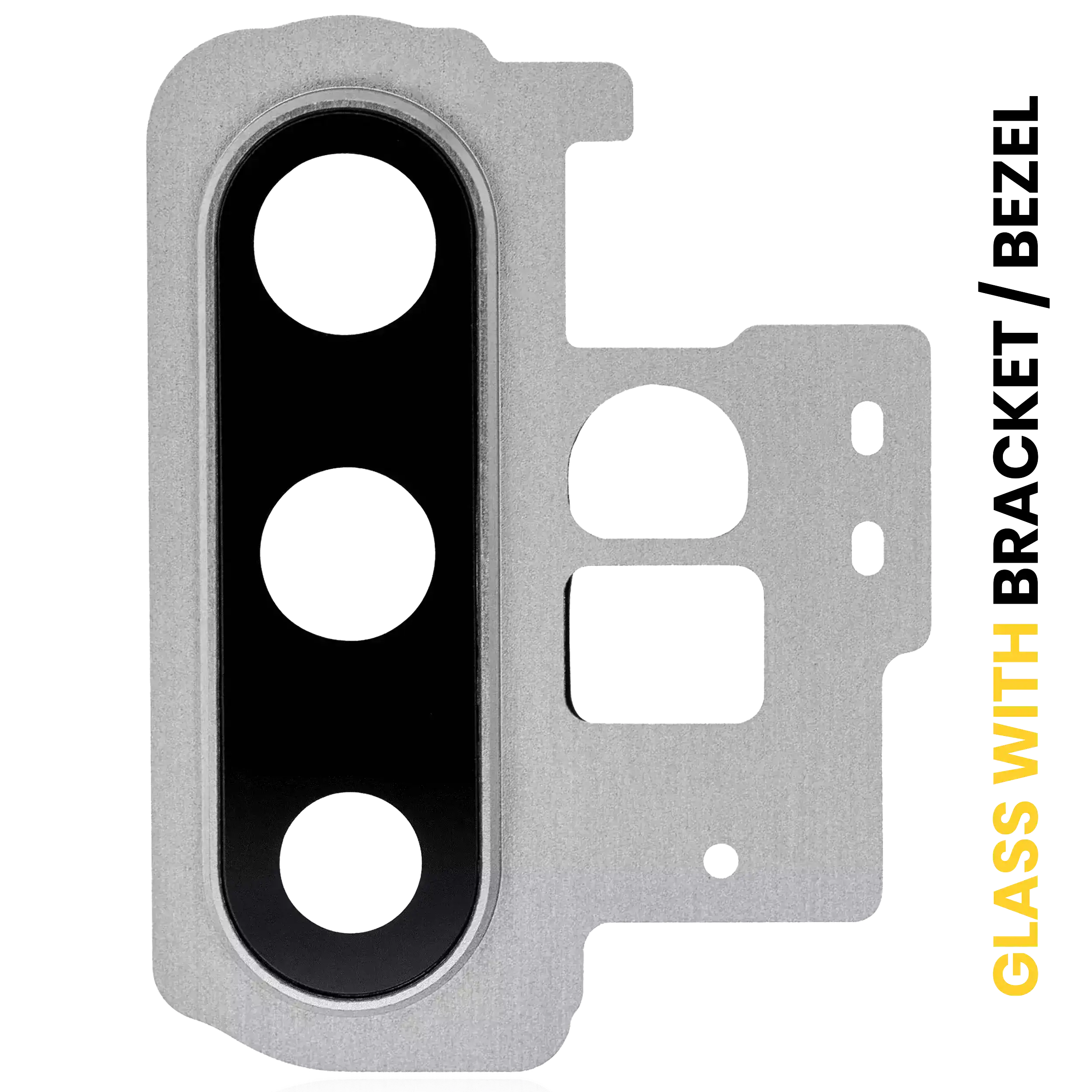 Back Camera Lens With Bracket / Bezel Compatible For Samsung Galaxy Note 10 Plus / 5G (Aura Glow / Silver)