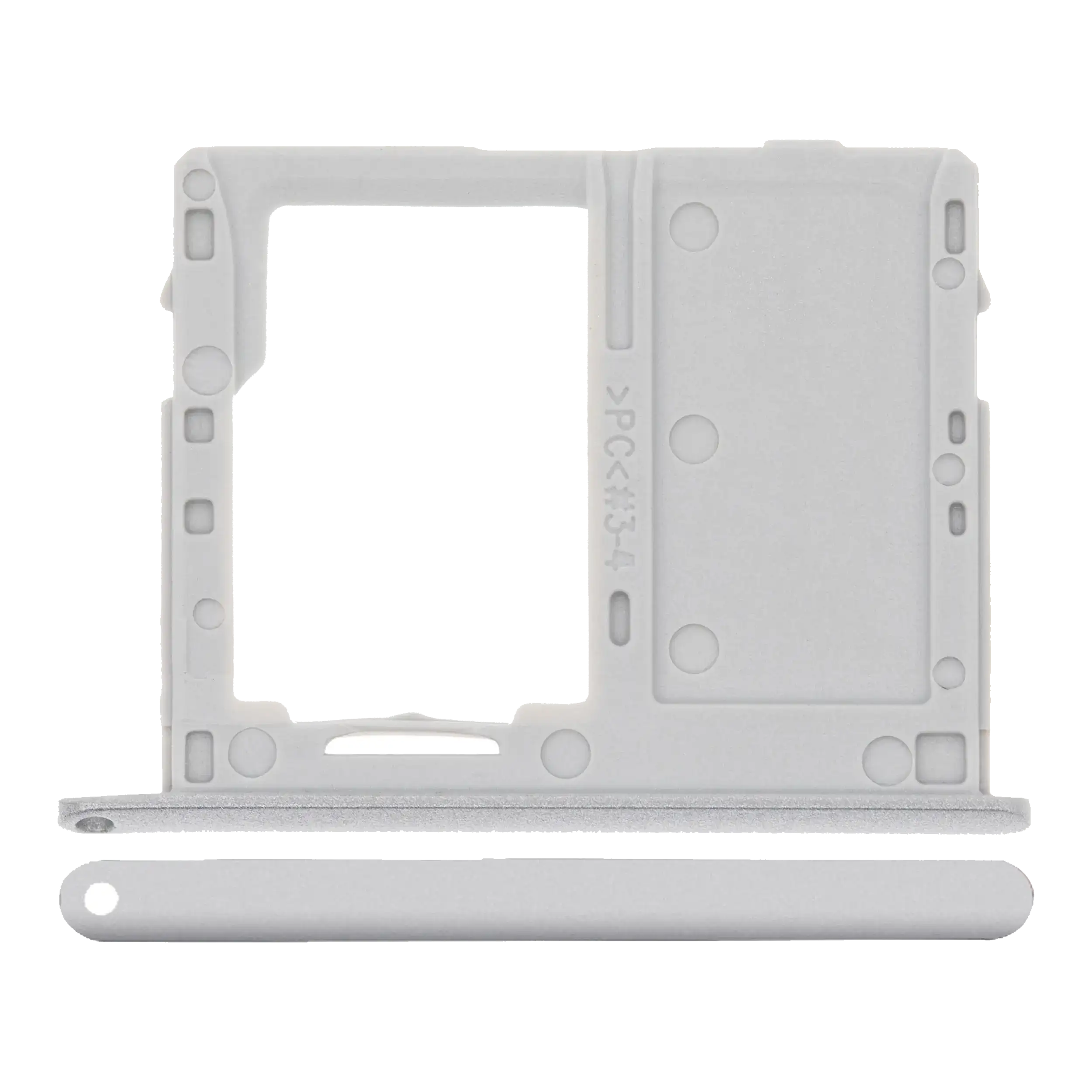 Single Sim Card Tray Compatible For Samsung Galaxy Tab A 10.1"  (T515 / T517) (2019) (Silver)