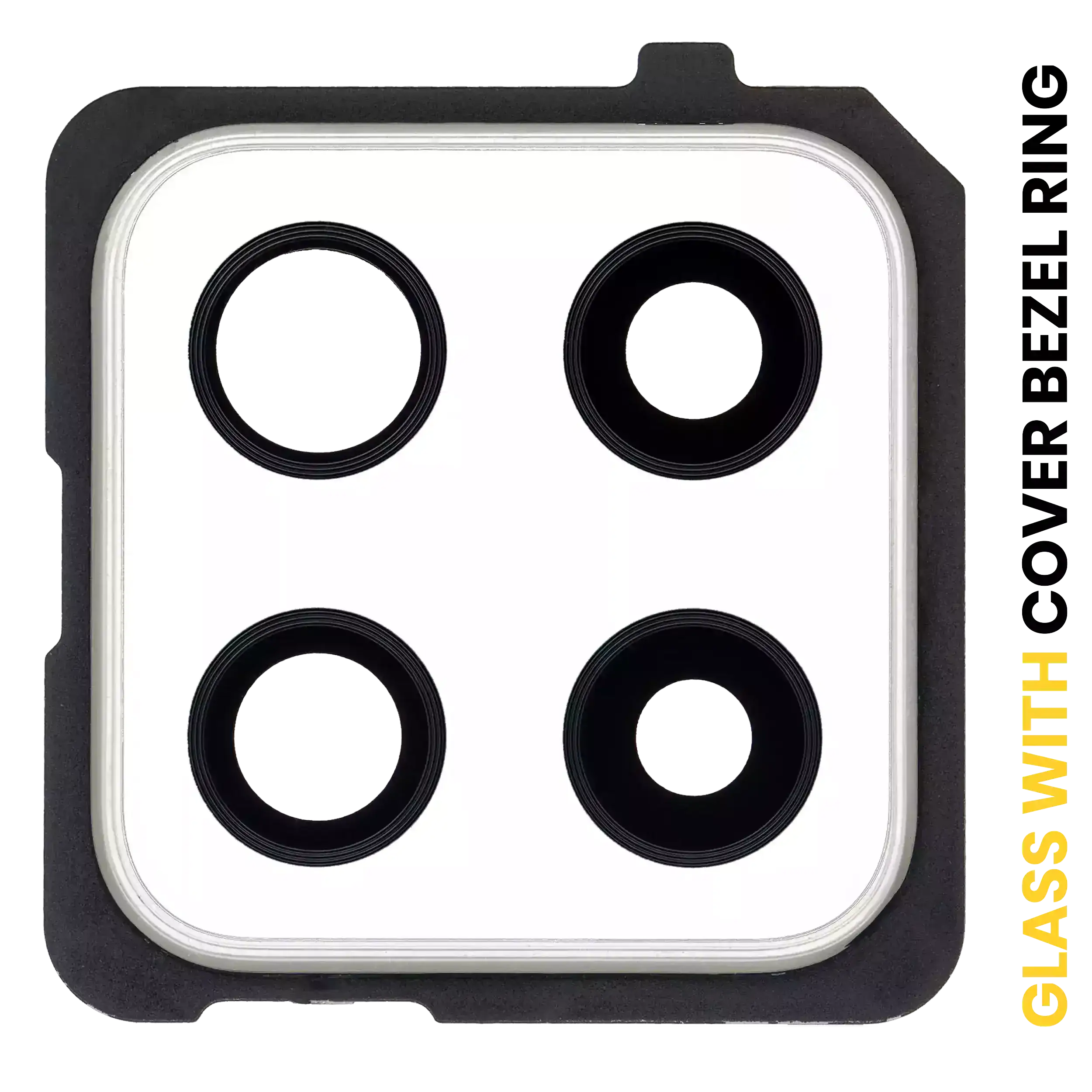 Back Camera Lens With Cover Bezel Ring Compatible For Samsung Galaxy A42 5G (A426 / 2020) (Prism Dot White)