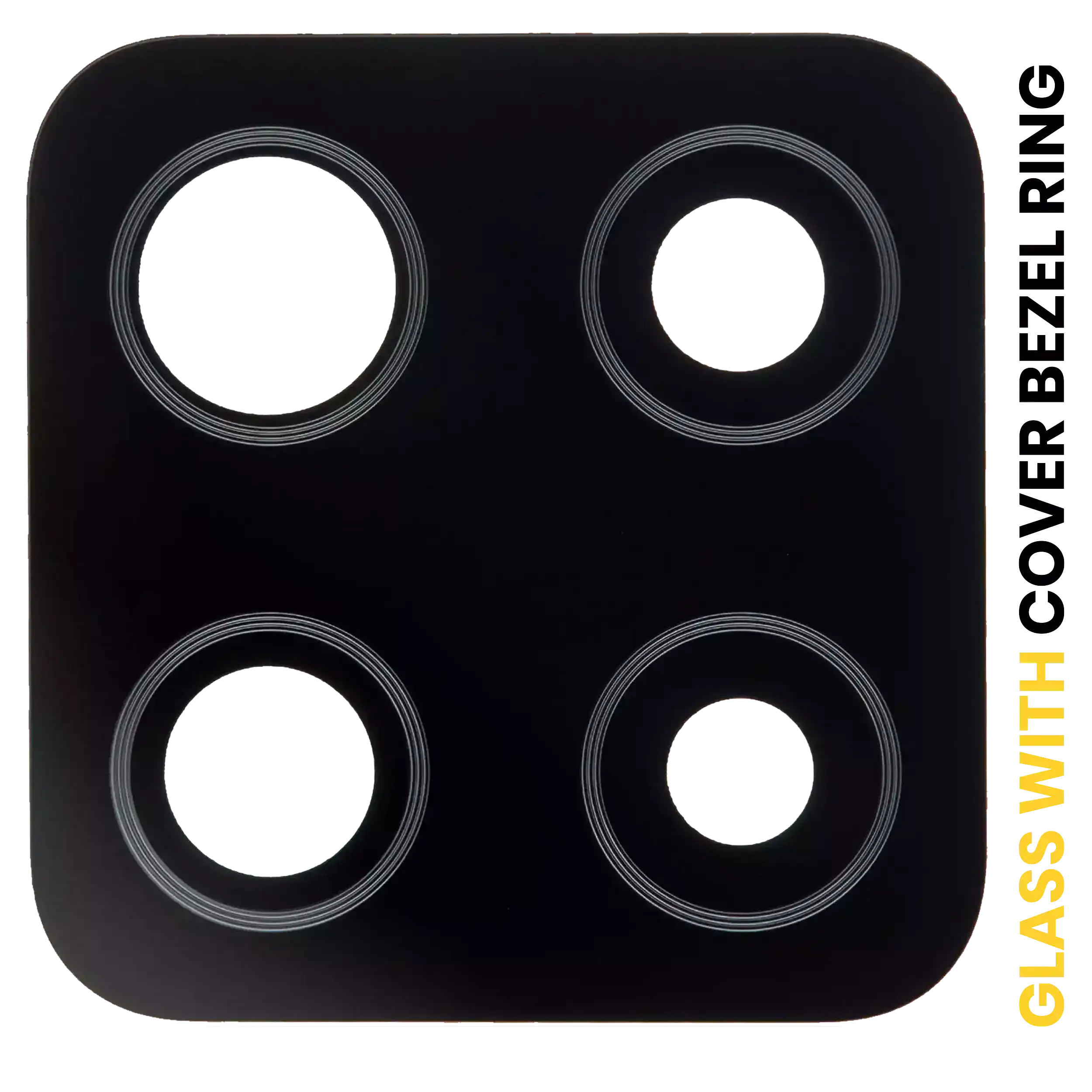 Back Camera Lens With Cover Bezel Ring Compatible For Samsung Galaxy A42 5G (A426 / 2020) (Prism Dot Black)