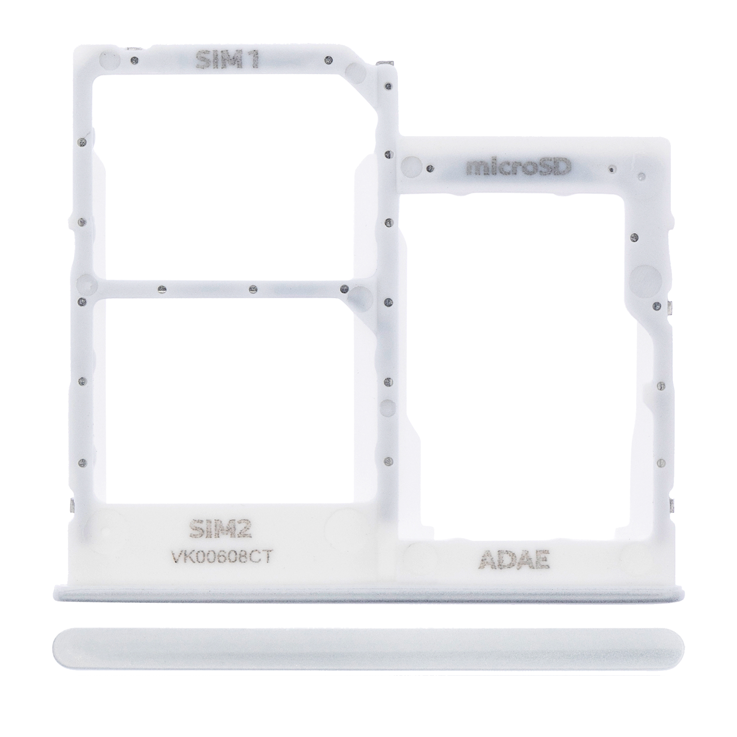 Dual Sim Card Tray Compatible For Samsung Galaxy A41 (A415 / 2020) (Prism Crush Silver)