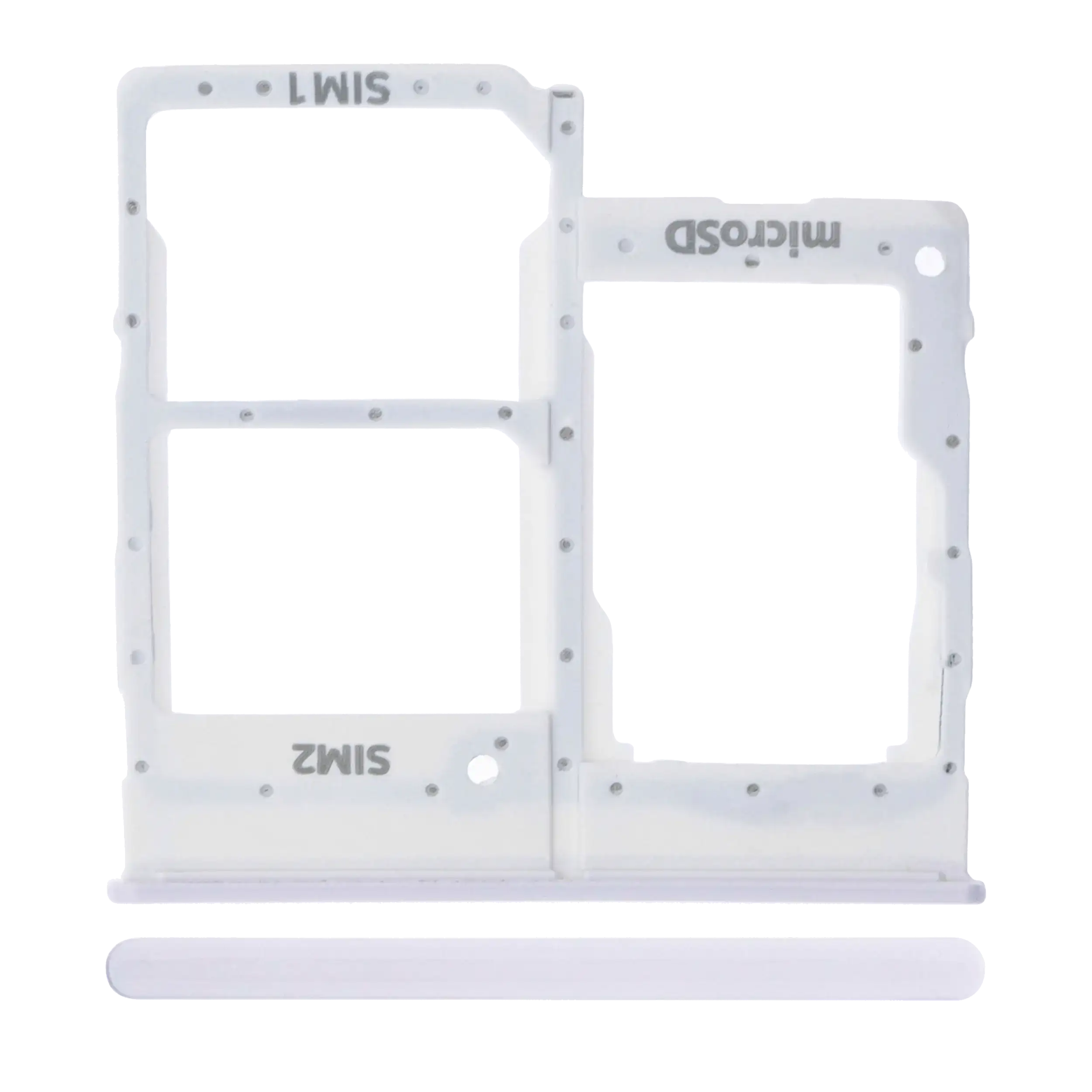 Dual Sim Card Tray Compatible For Samsung Galaxy A20E (A202 / 2019) (White)